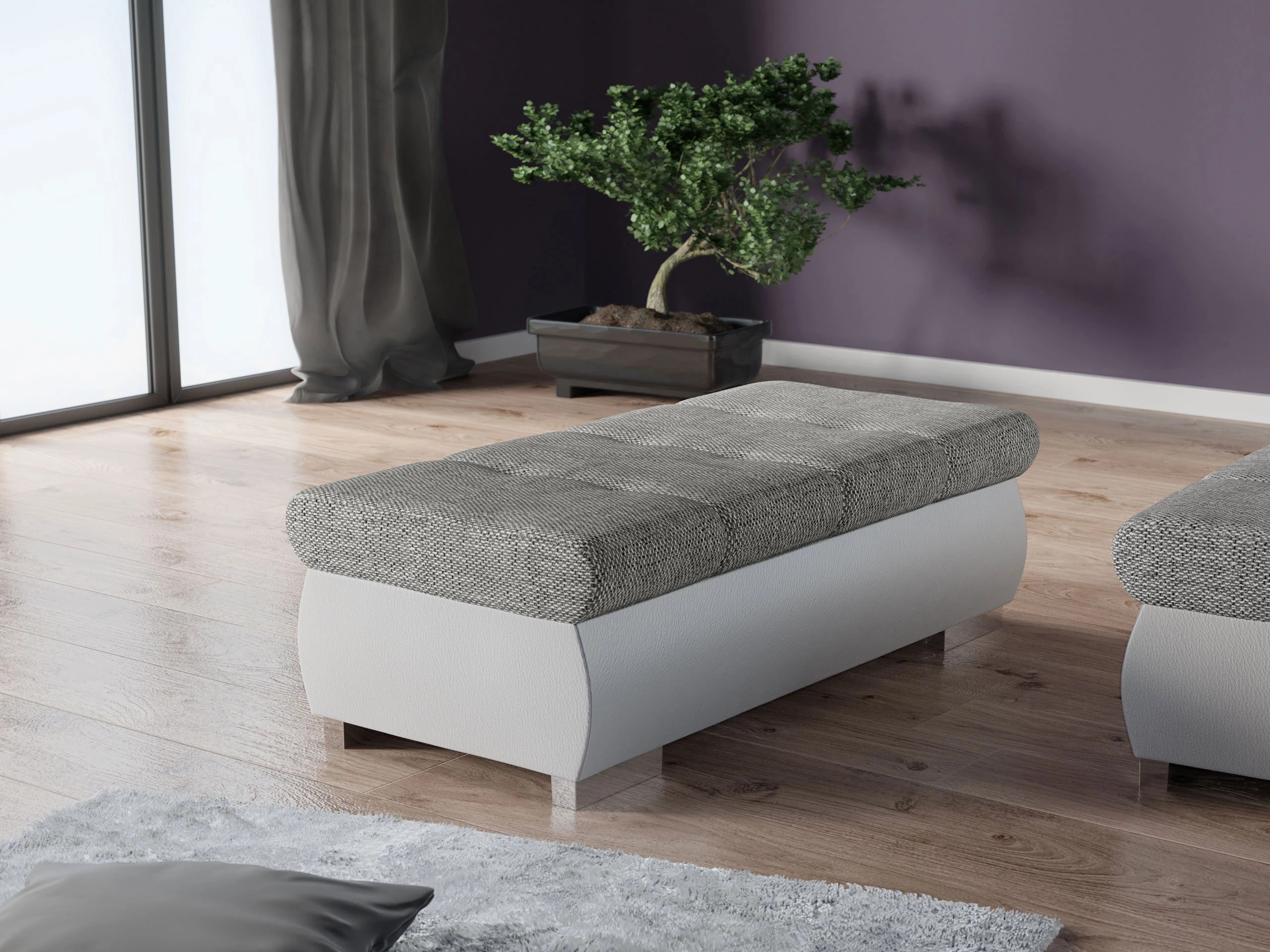 Тапицирана пейка Comfivo Nitor I (Soft 017 + Lawa 05)
