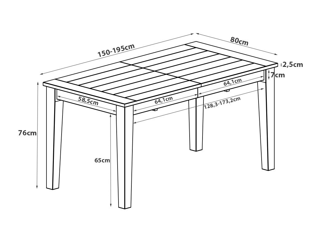 Маса Denton 947 (Тъмнокафяв)