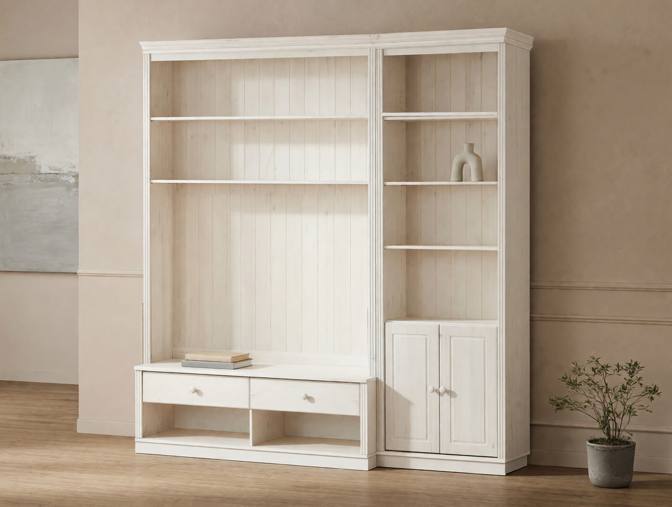 Комплект за хол Saltoro 105 (Бял)