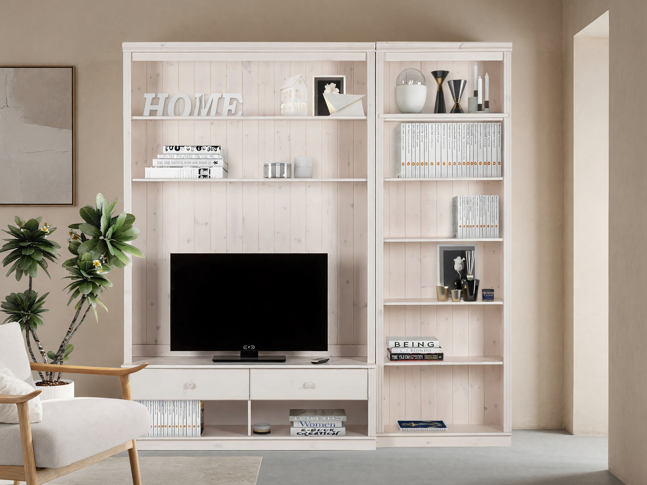 Комплект за хол Saltoro 106 (Бял)