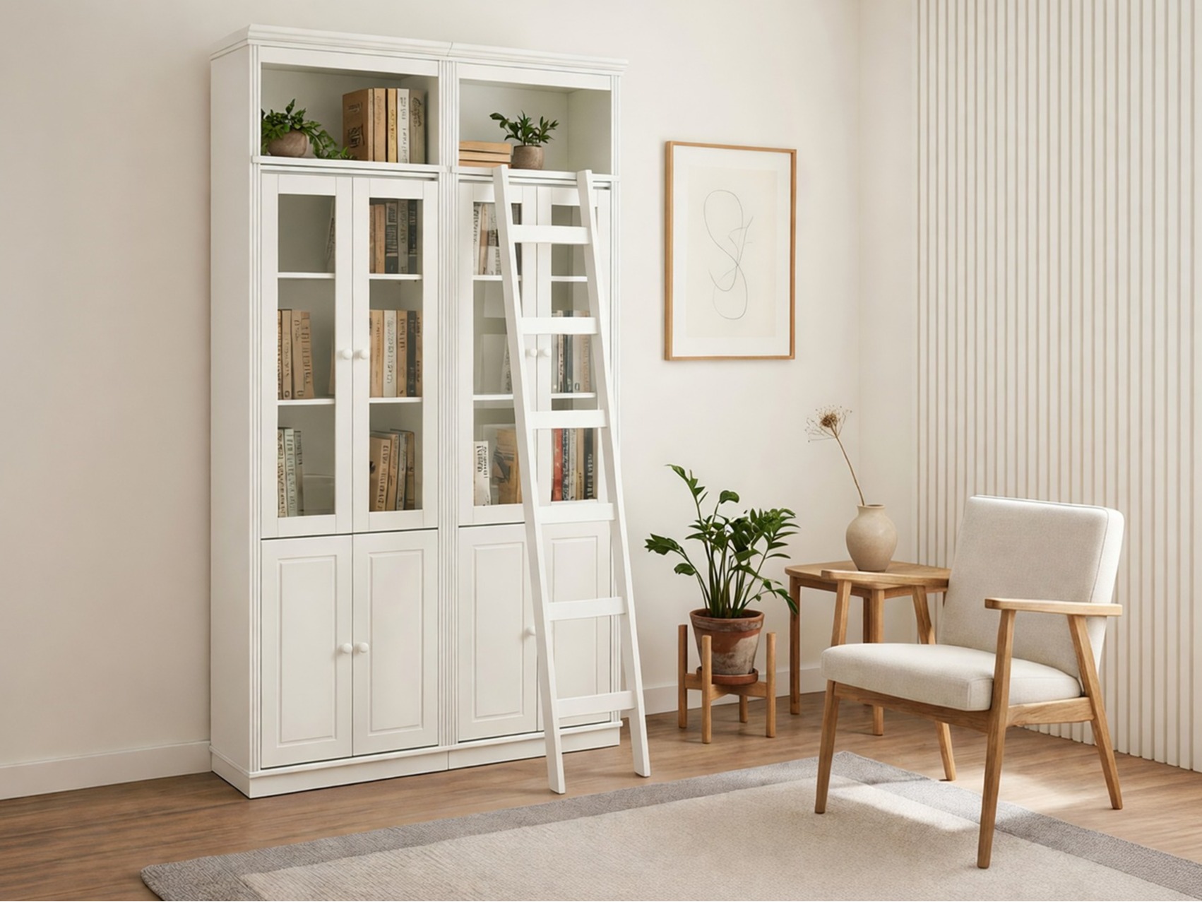 Комплект етажерки Saltoro 120 (Бял)