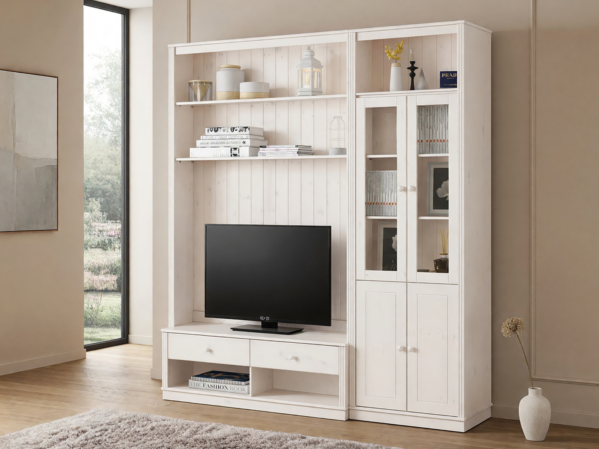 Комплект за хол Saltoro 124 (Бял)