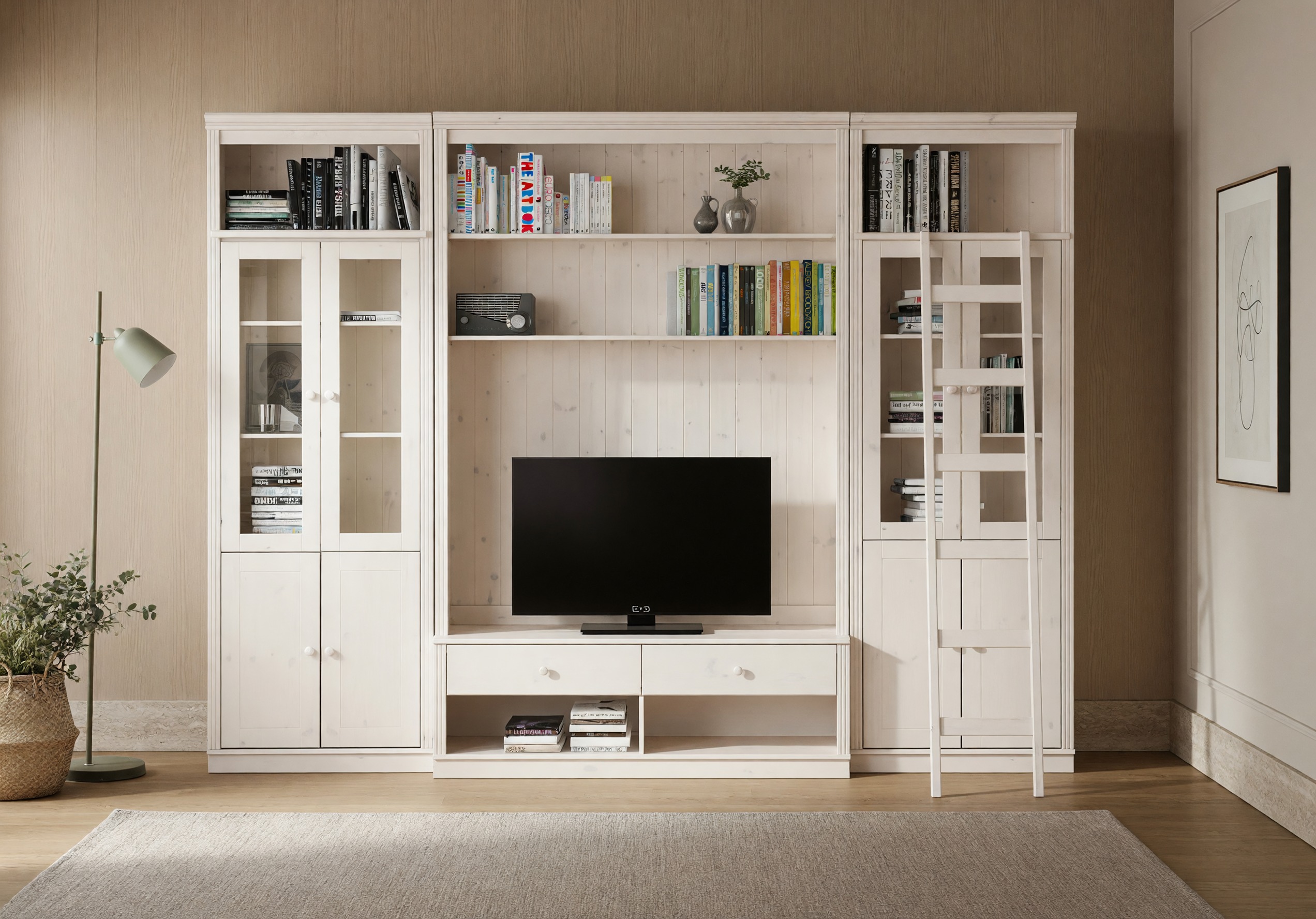 Комплект за хол Saltoro 128 (Бял)