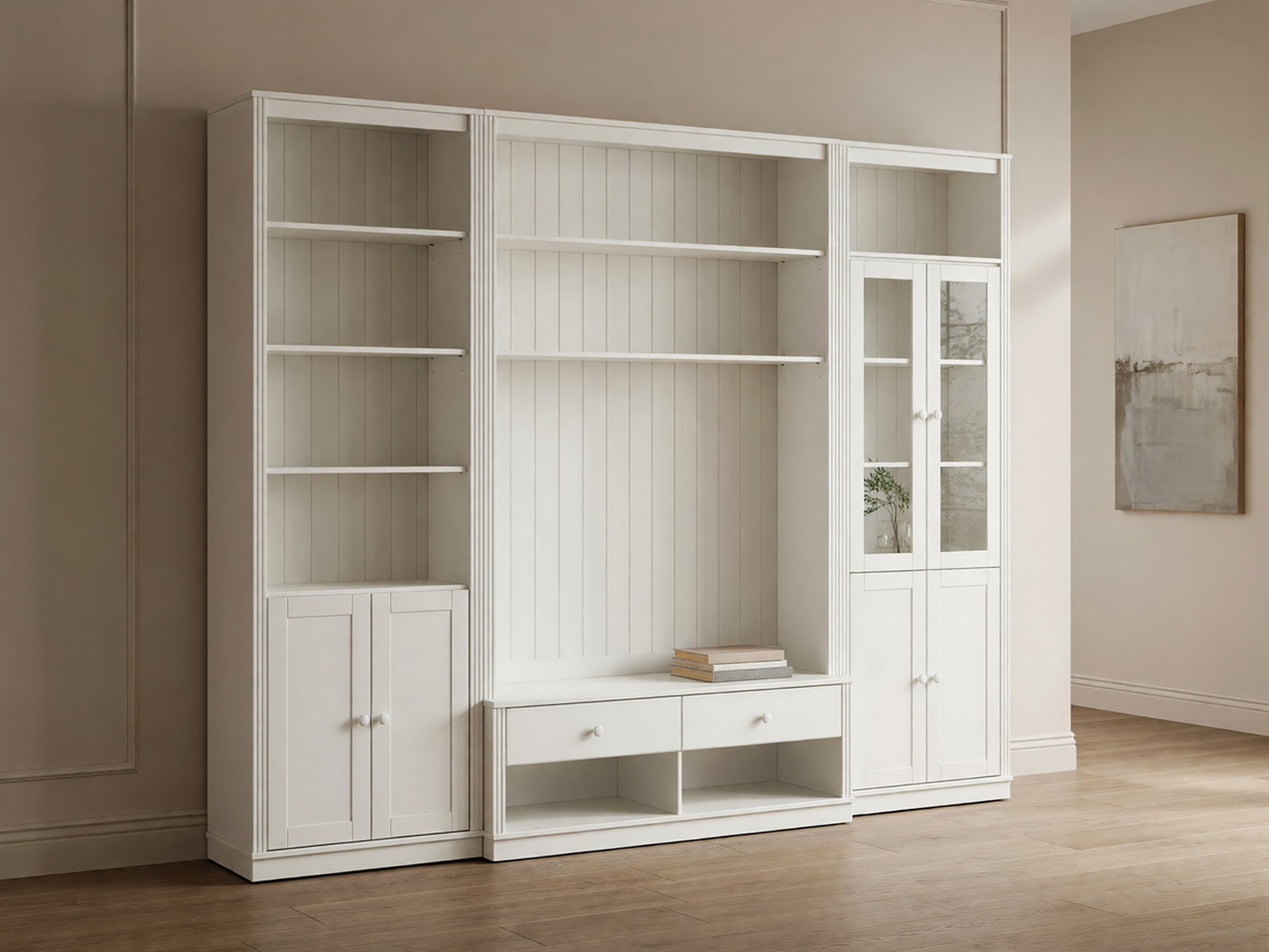 Комплект за хол Saltoro 140 (Бял)