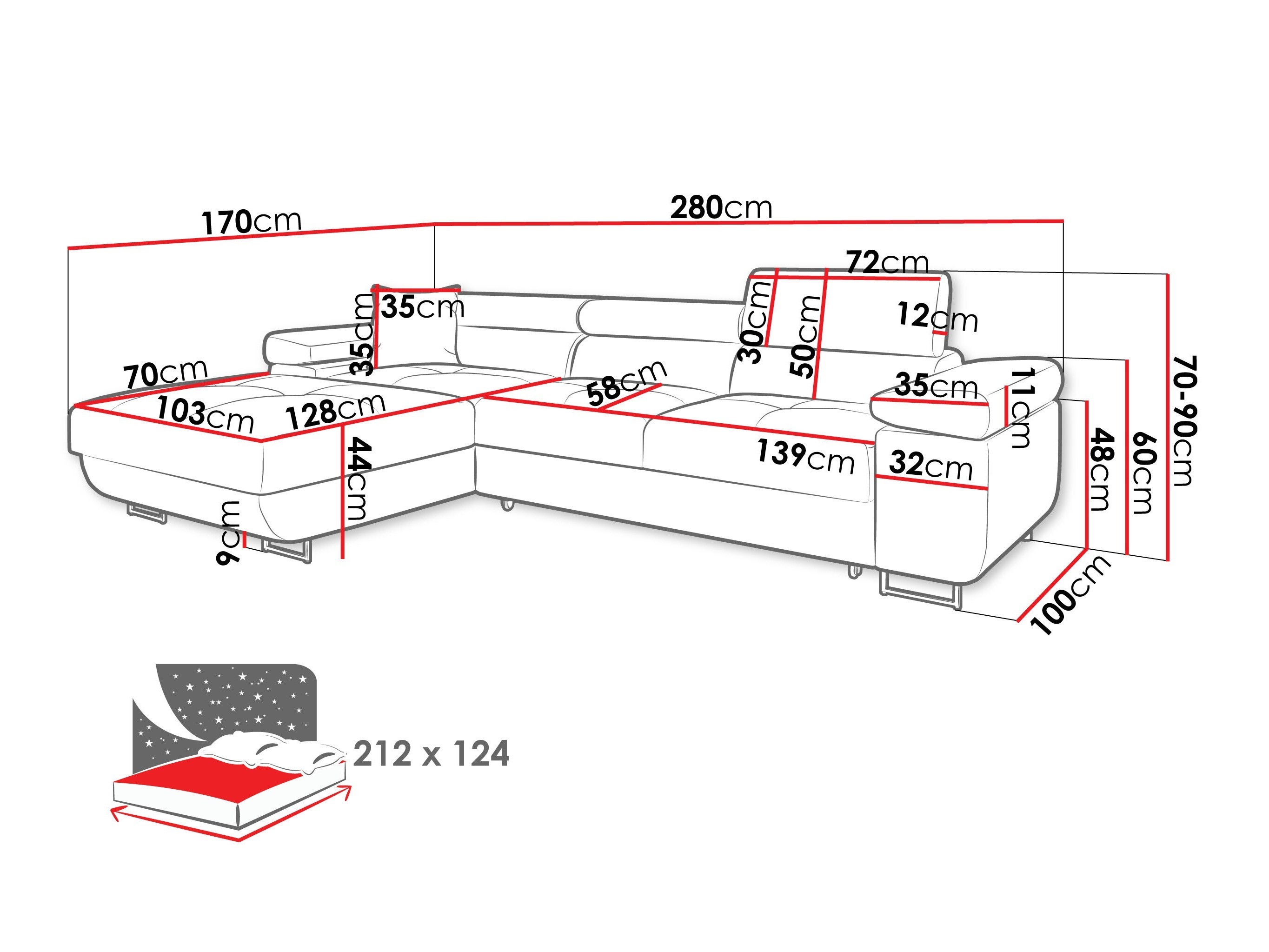 Ъглов диван Comfivo Vinetum II (Manila 16)