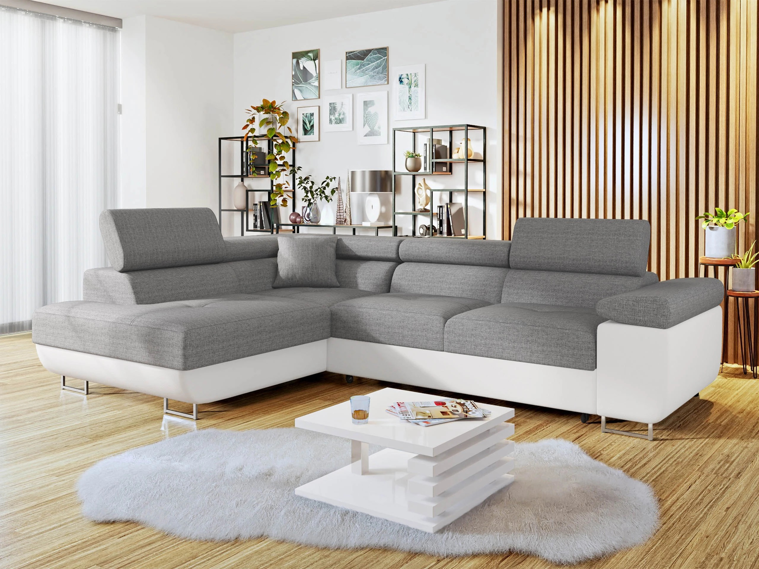 Ъглов диван Comfivo Vinetum (Soft 017 + Lux 05)
