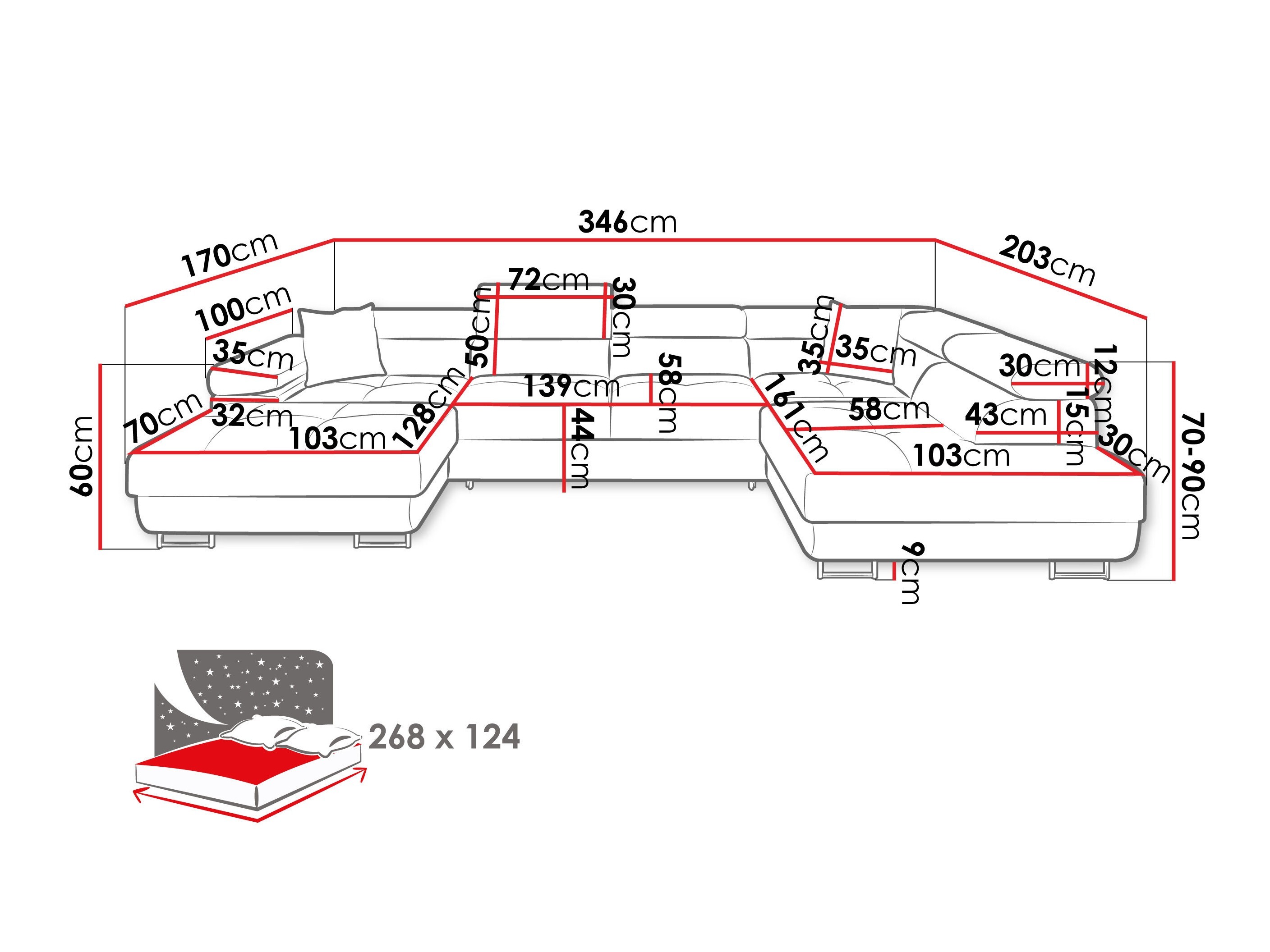 Ъглов диван Comfivo Vinetum III (Manila 18)