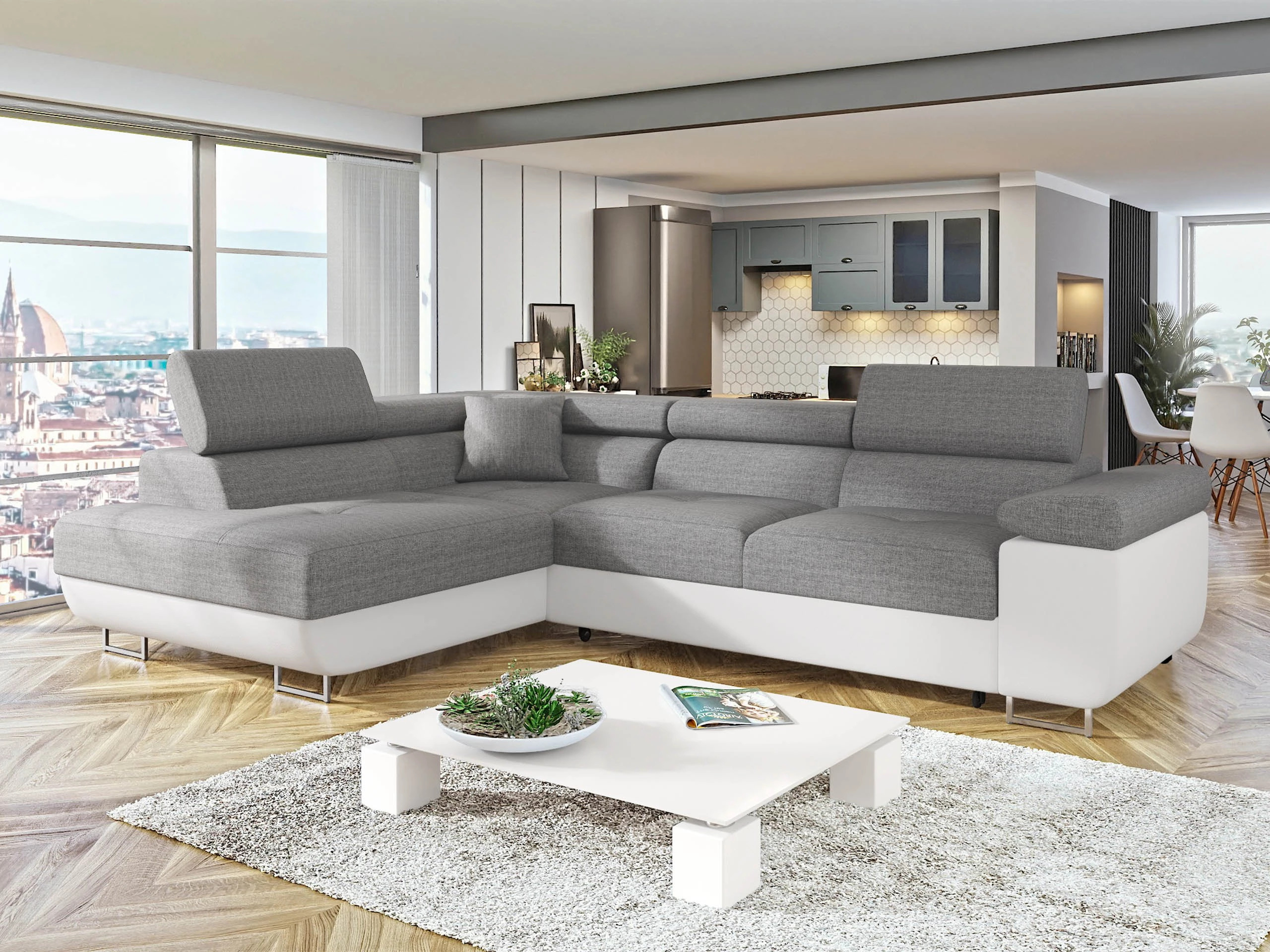 Ъглов диван Comfivo Vinetum (Soft 017 + Lux 05)