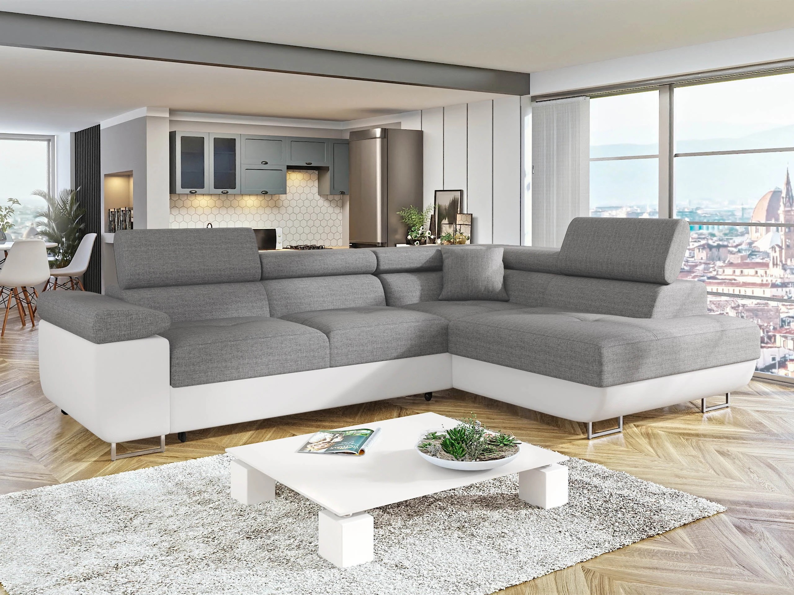 Ъглов диван Comfivo Vinetum (Soft 017 + Lux 05)