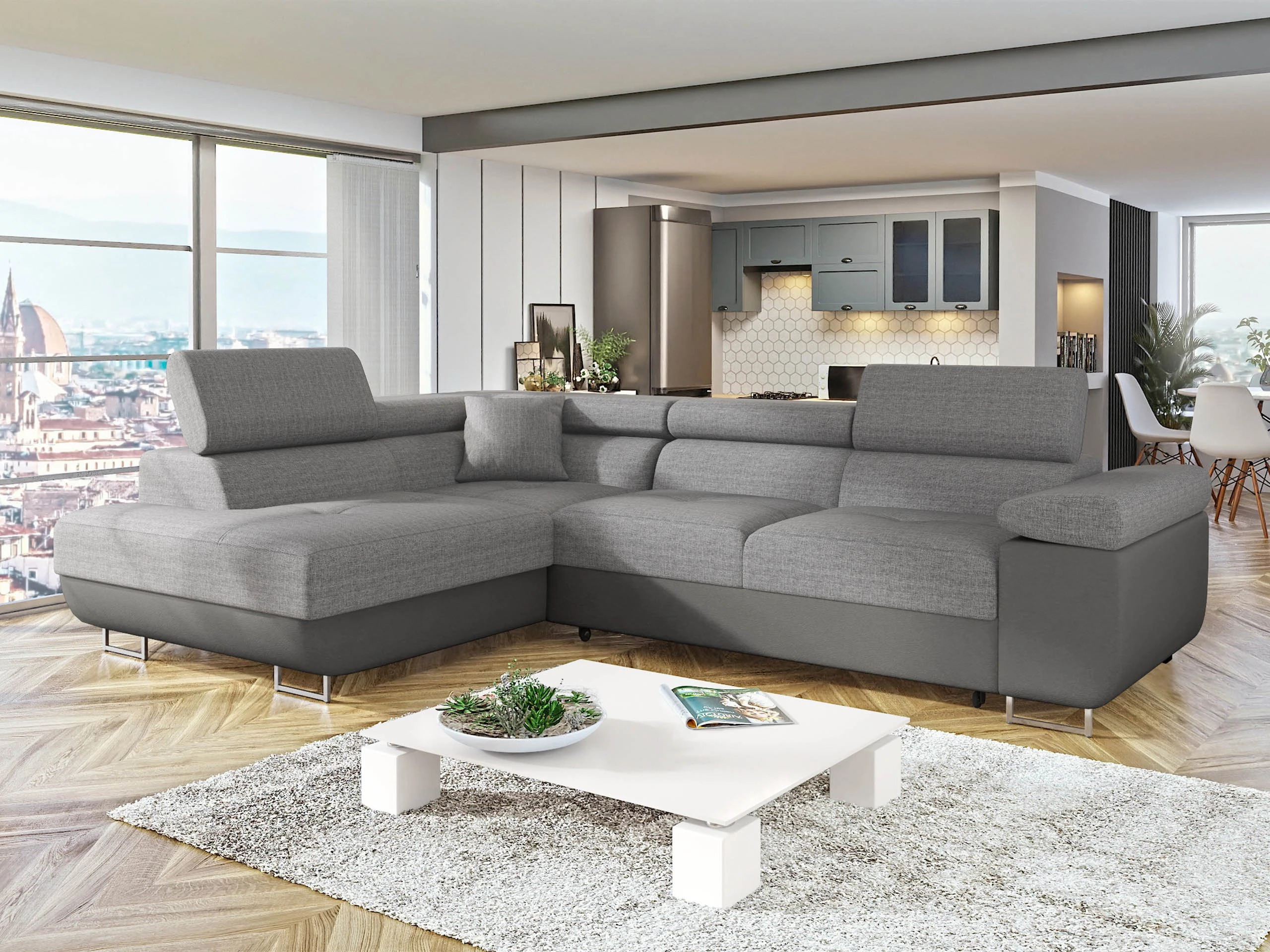 Ъглов диван Comfivo Vinetum (Soft 029 + Lux 05)