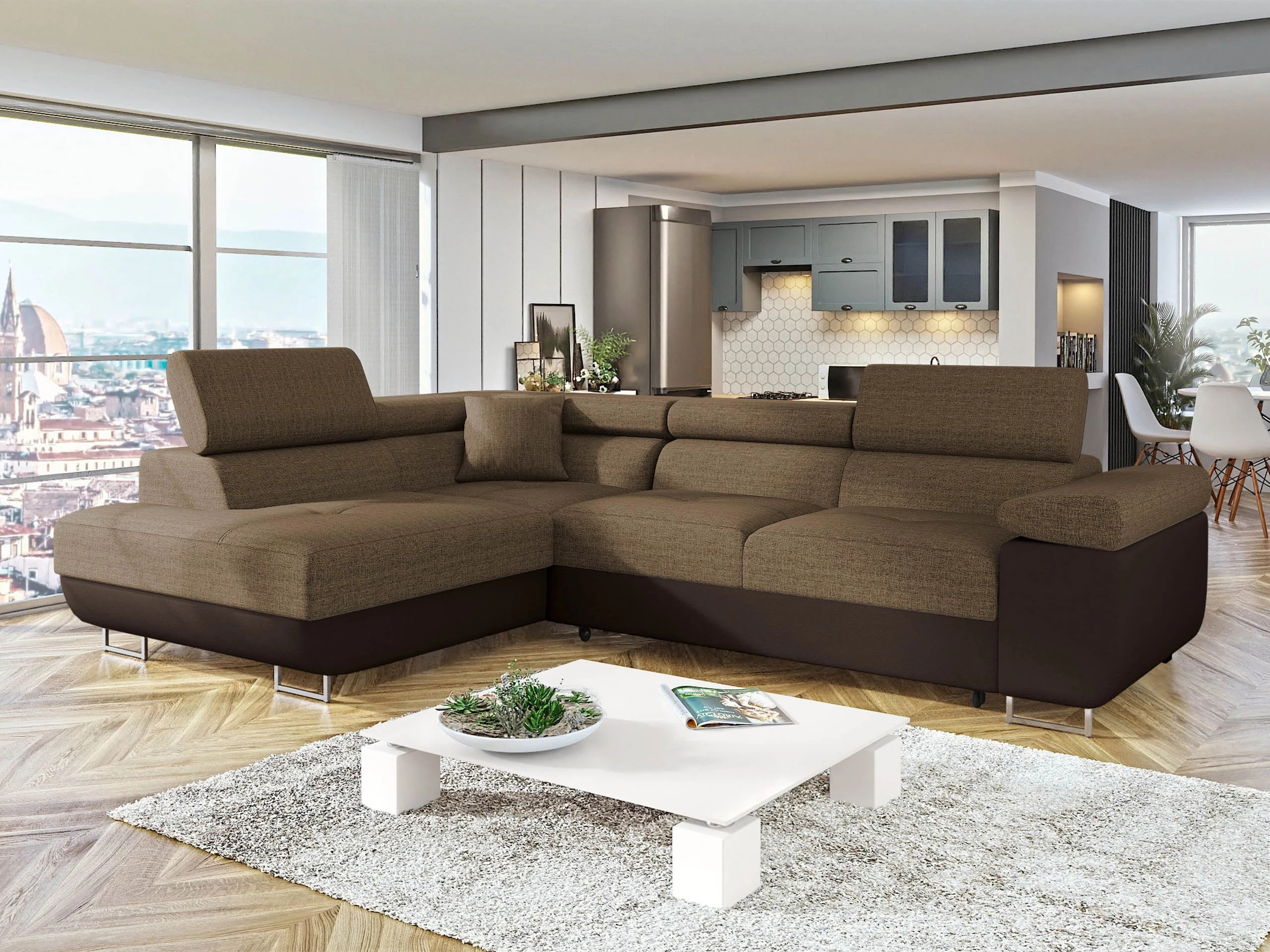 Ъглов диван Comfivo Vinetum (Soft 066 + Lux 03)