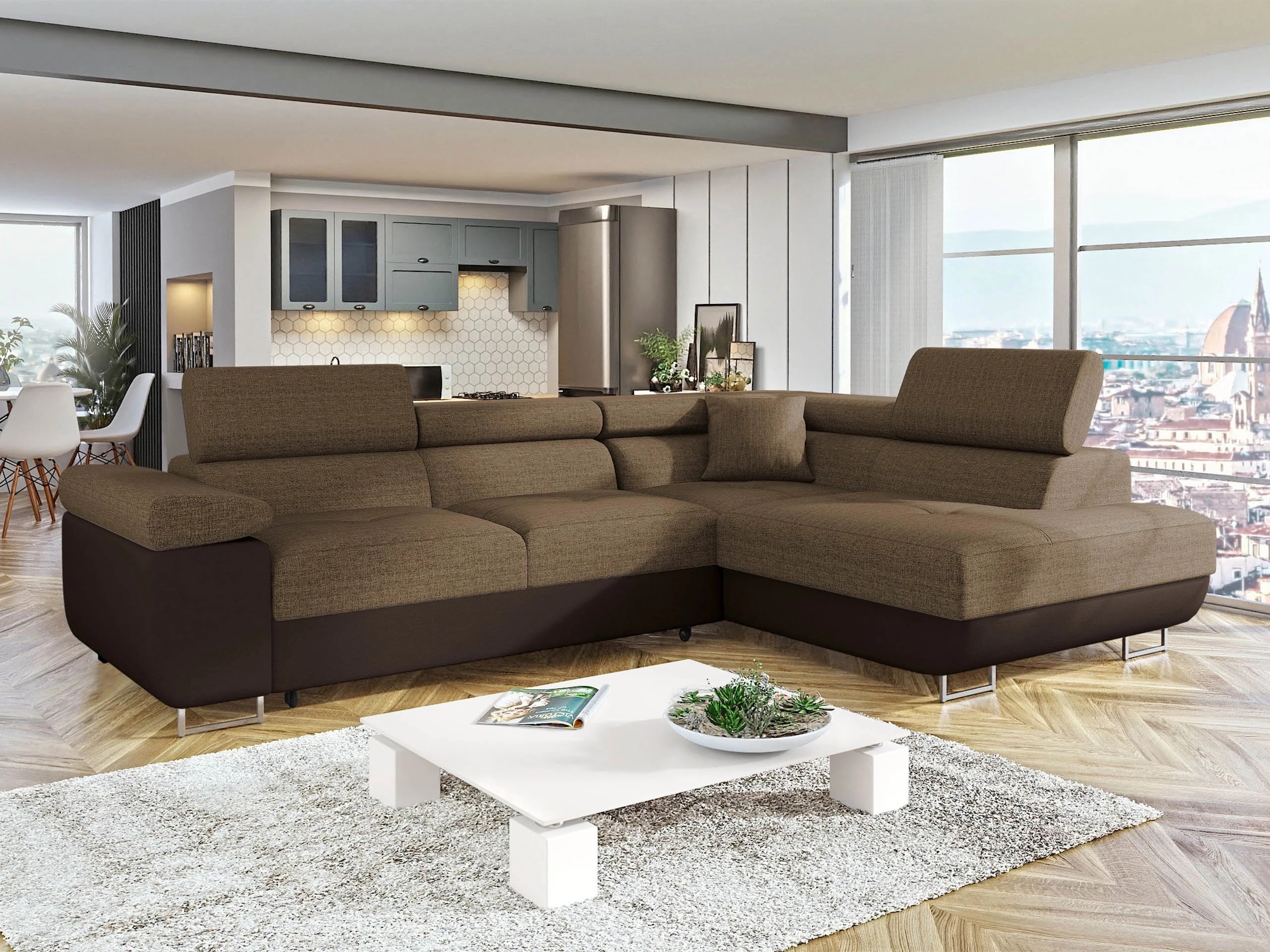 Ъглов диван Comfivo Vinetum (Soft 066 + Lux 03)
