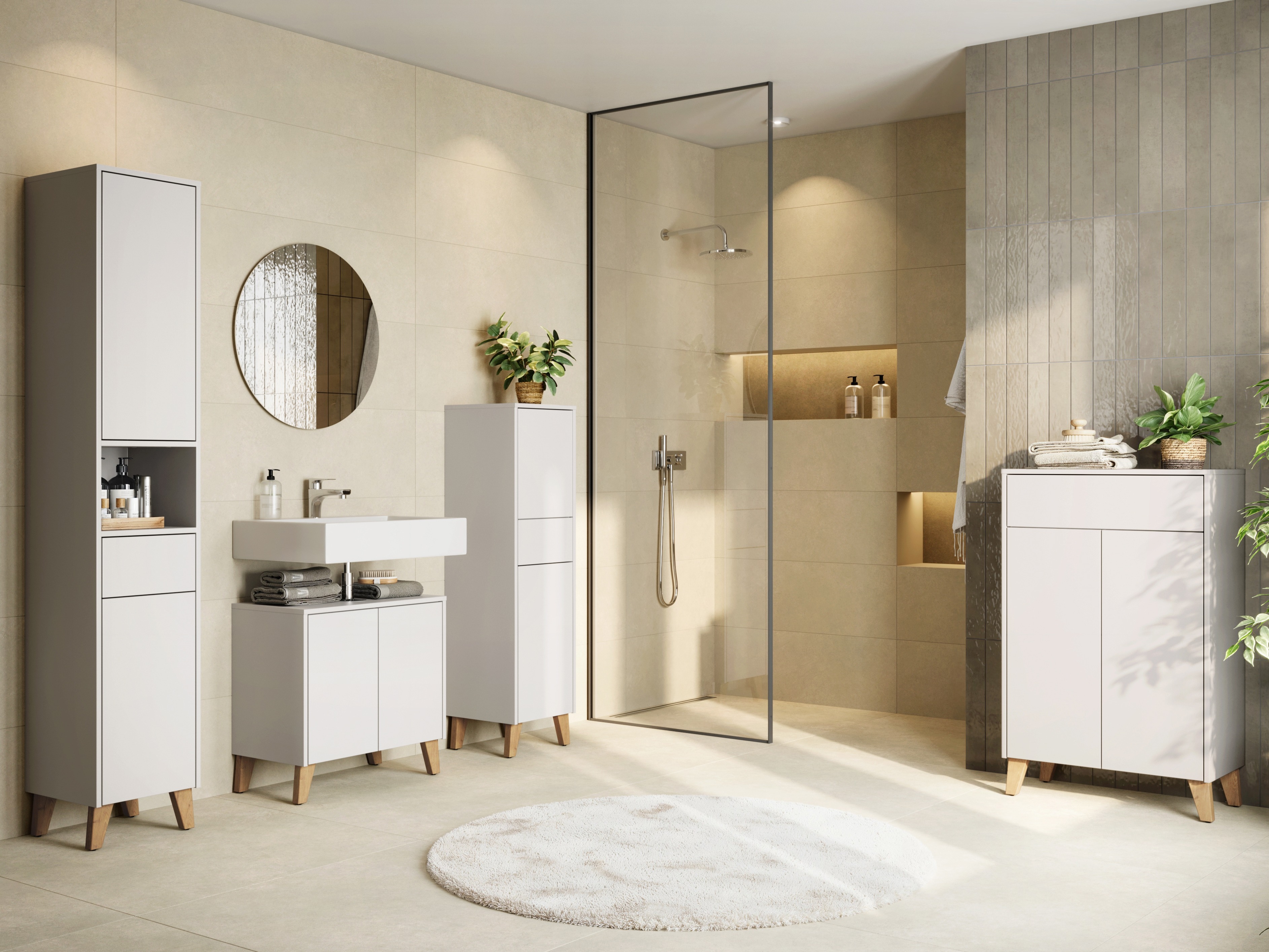 Стоящ шкаф за баня Voseri 102