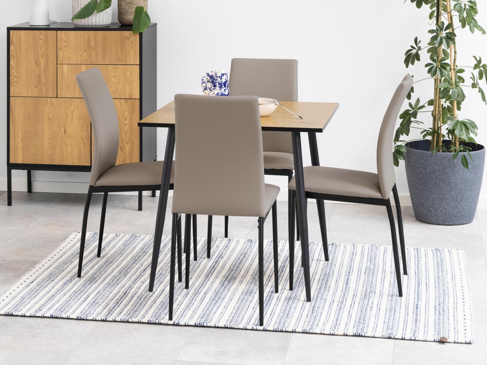 Маса Norsica 374 (Див дъб + Черен)