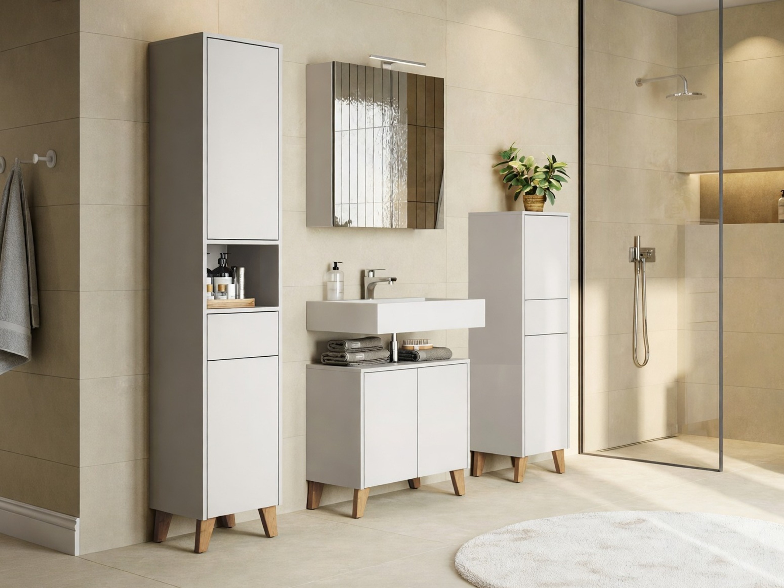 Стоящ шкаф за баня Voseri 103