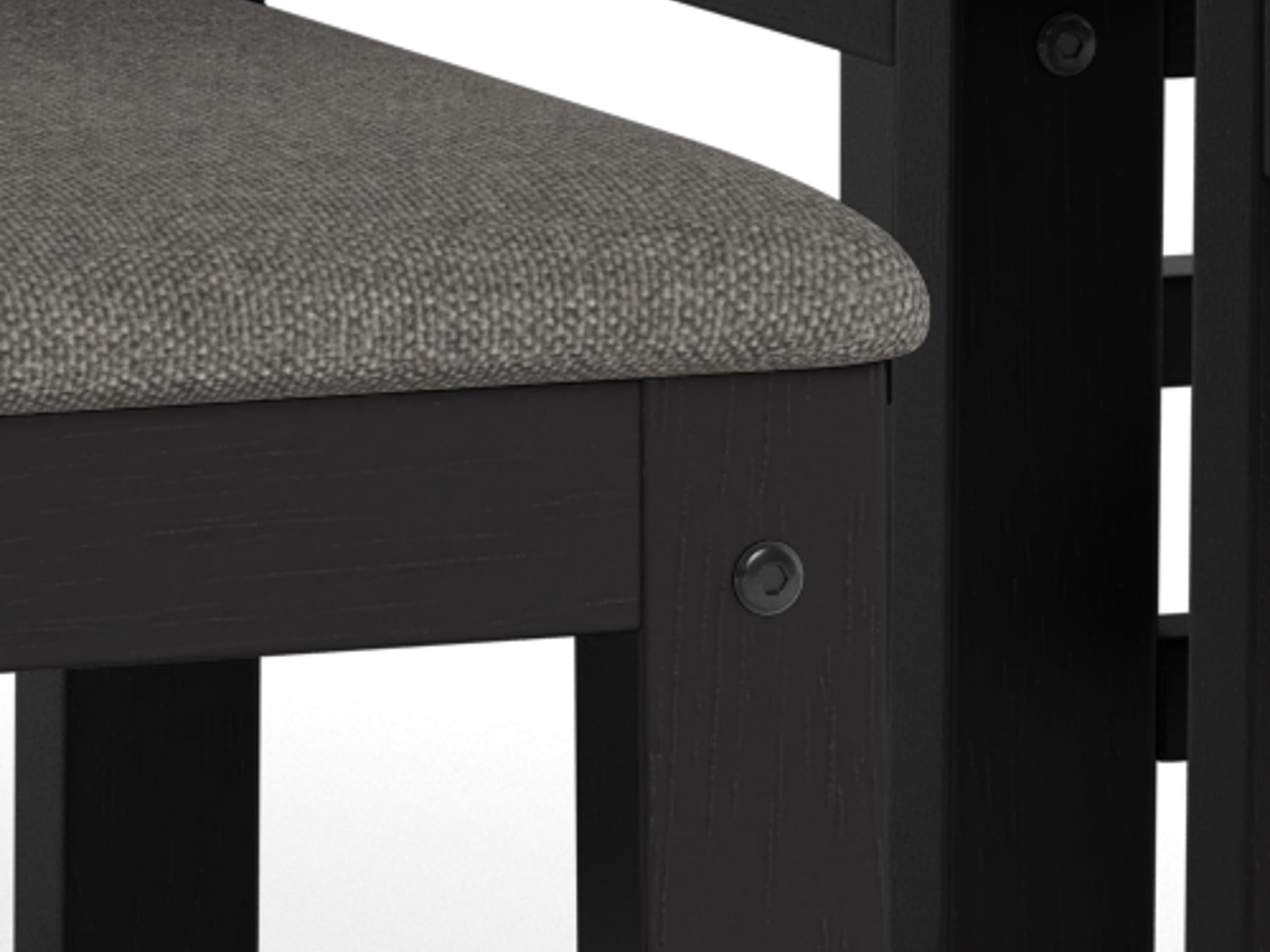 Маса и столове за трапезария Norsica 857 (Черен + Светло сив)