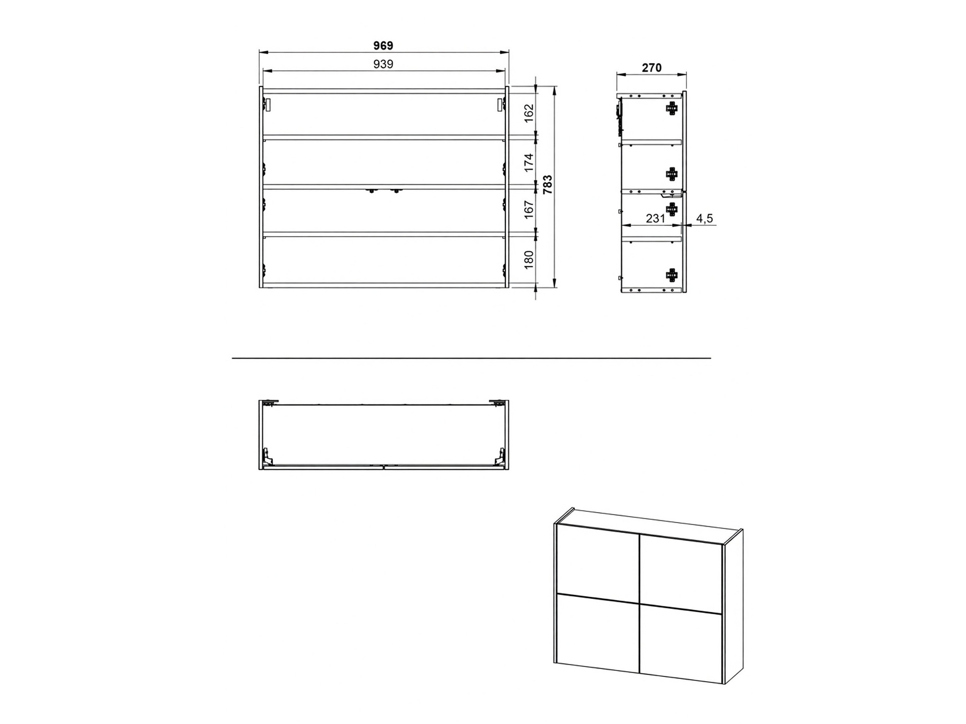 Шкаф за обувки Levfena 101 (Кашмир + Navarra дъб)