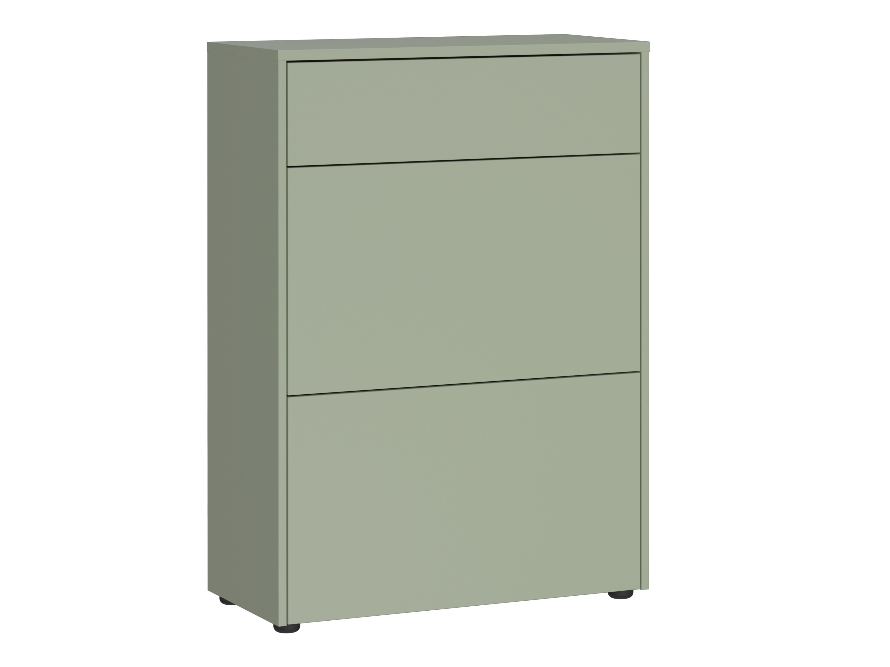 Шкаф за обувки Levfena 102 (Зелен + Navarra дъб)