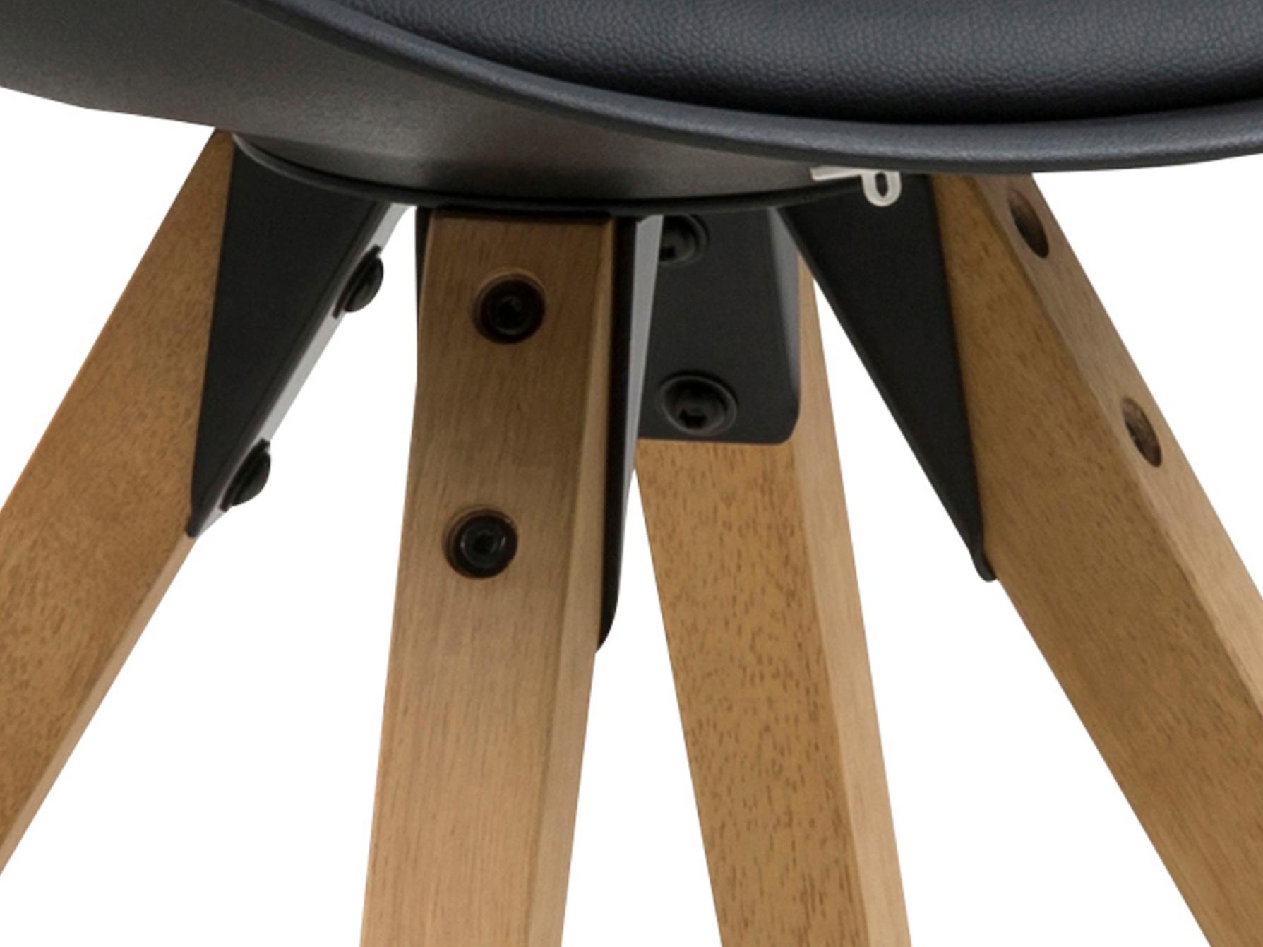 Стол Norsica 133 (Черен + Ярък дърво)