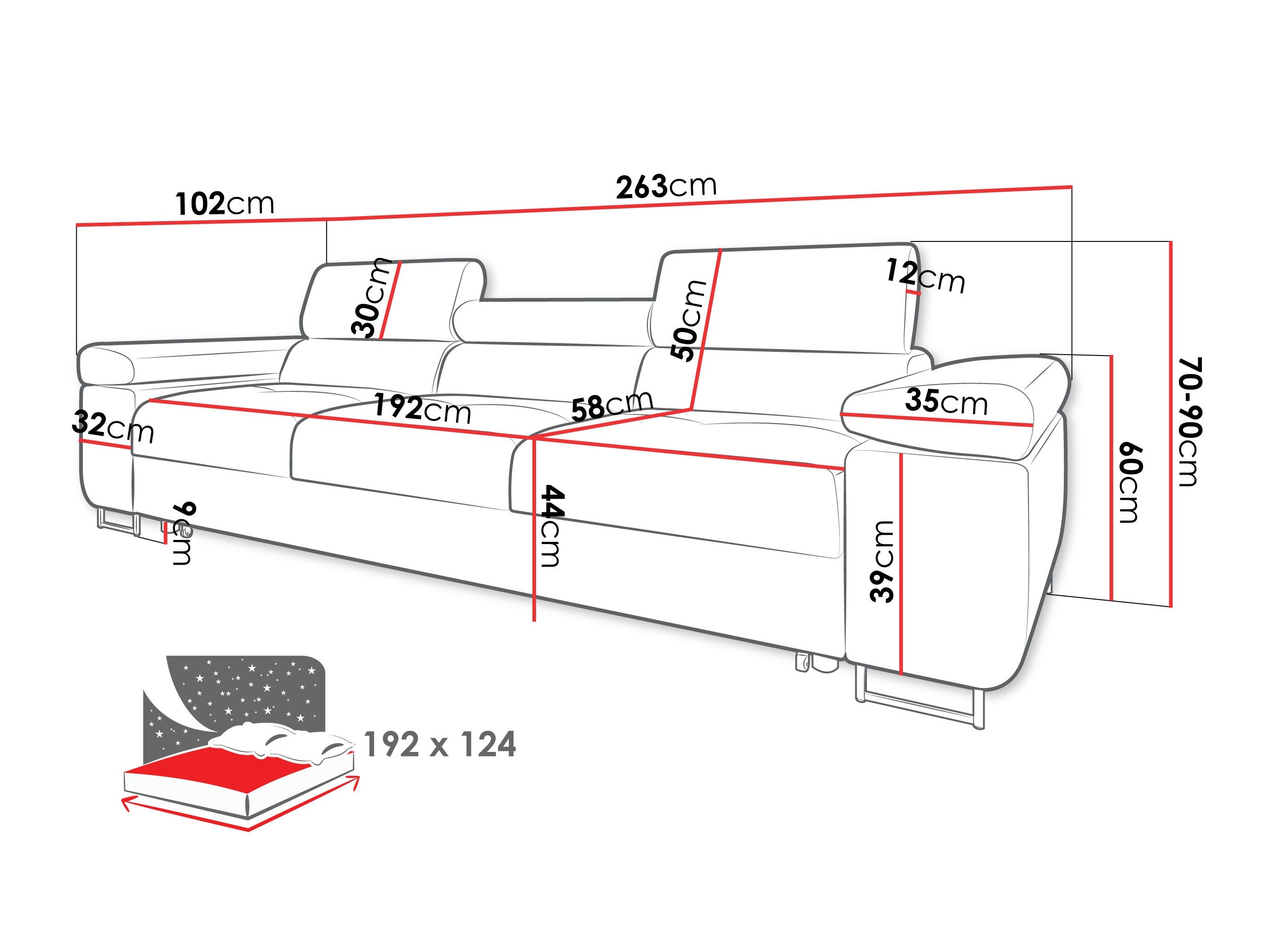 Разтегателен диван Comfivo Vinetum (Margo 227.09)