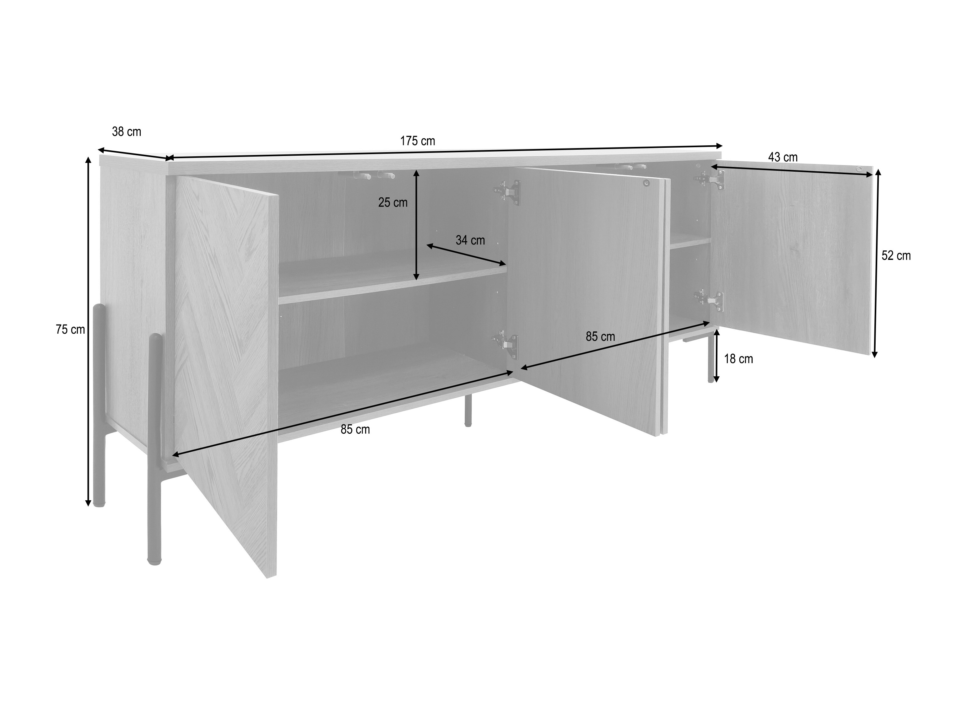 Шкаф Denton 1523 (Дъб)
