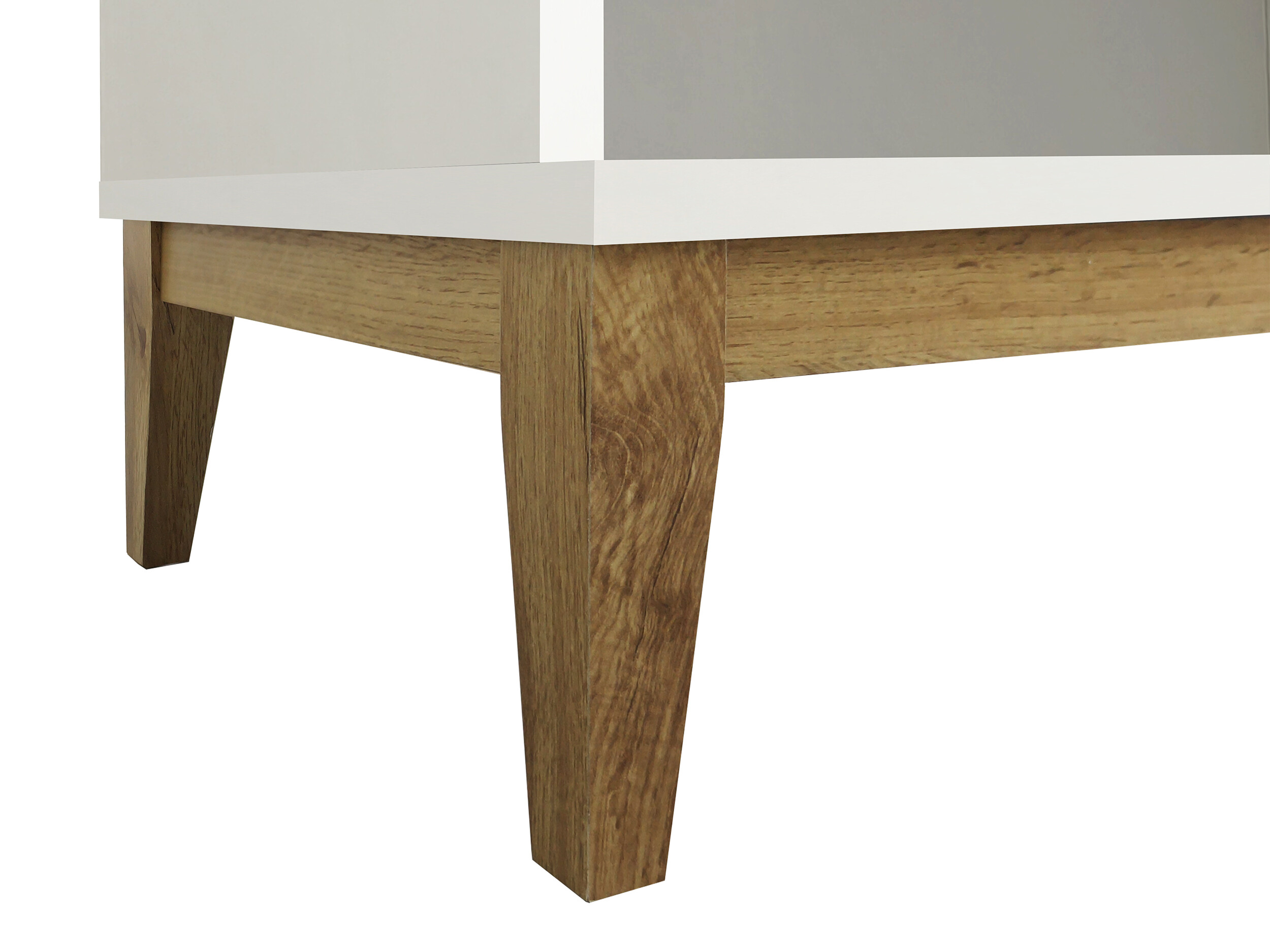 Етажерка Felmelo 101 (Бял + Дъб уотан)