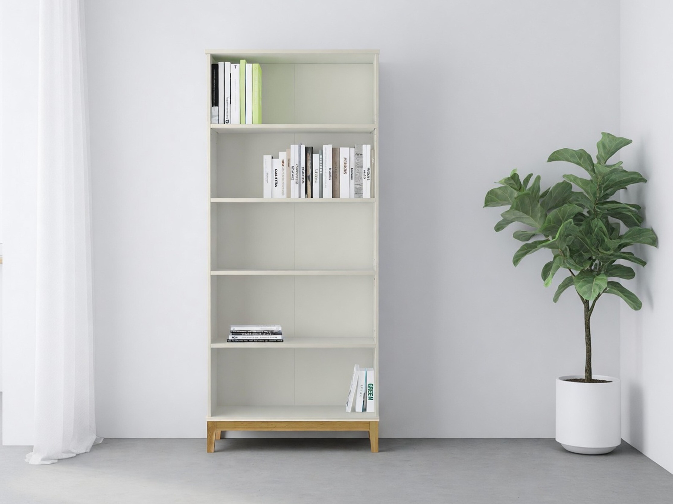 Етажерка Felmelo 101 (Бял + Дъб уотан)