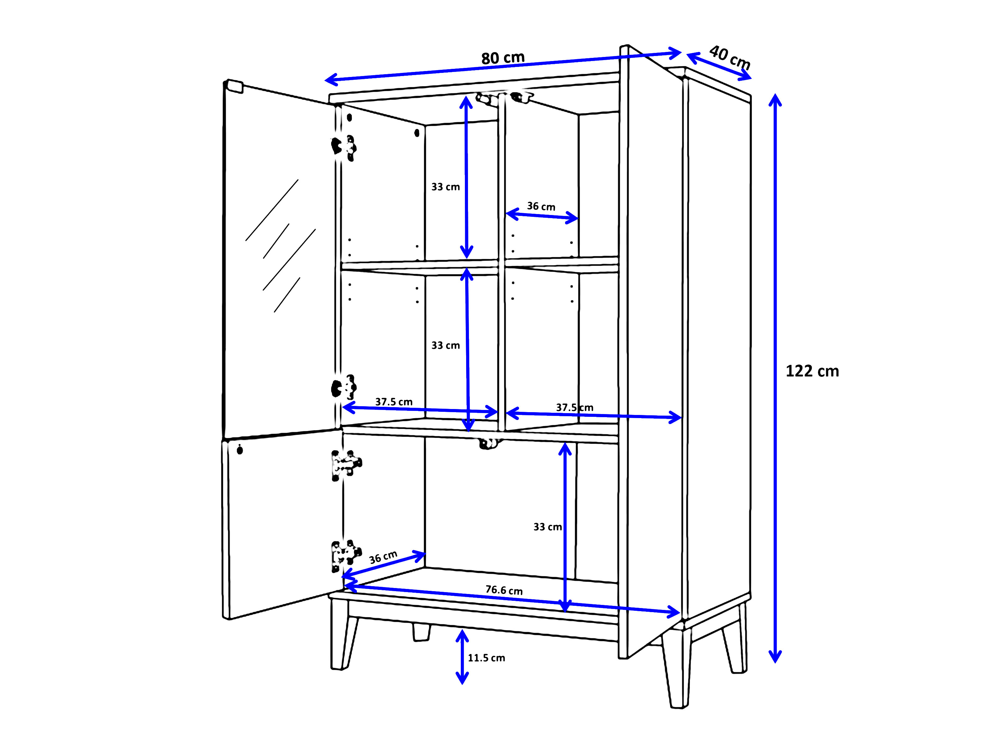 Шкаф Felmelo 102 (Сив + Дъб уотан)