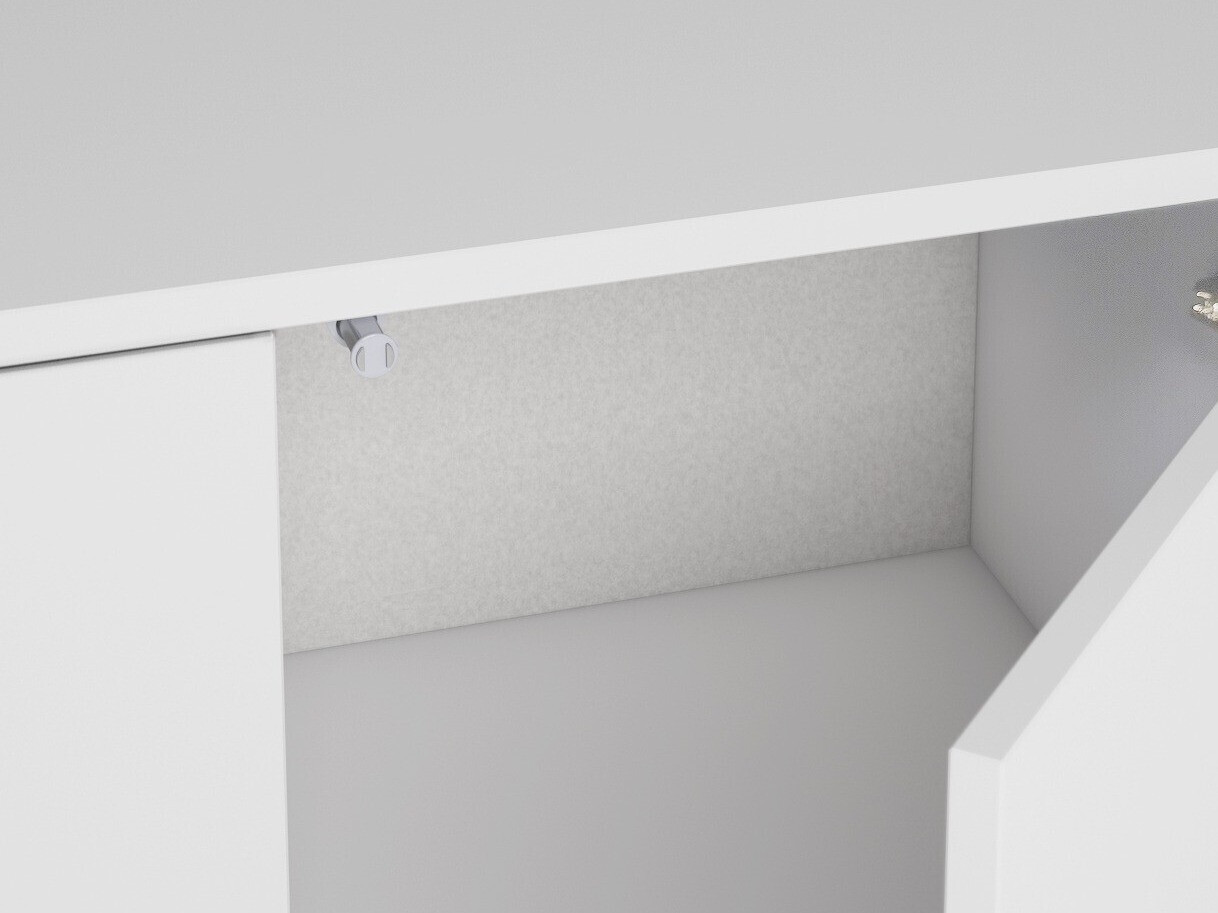 ТВ шкаф Felmelo 100 (Бял + Дъб уотан)