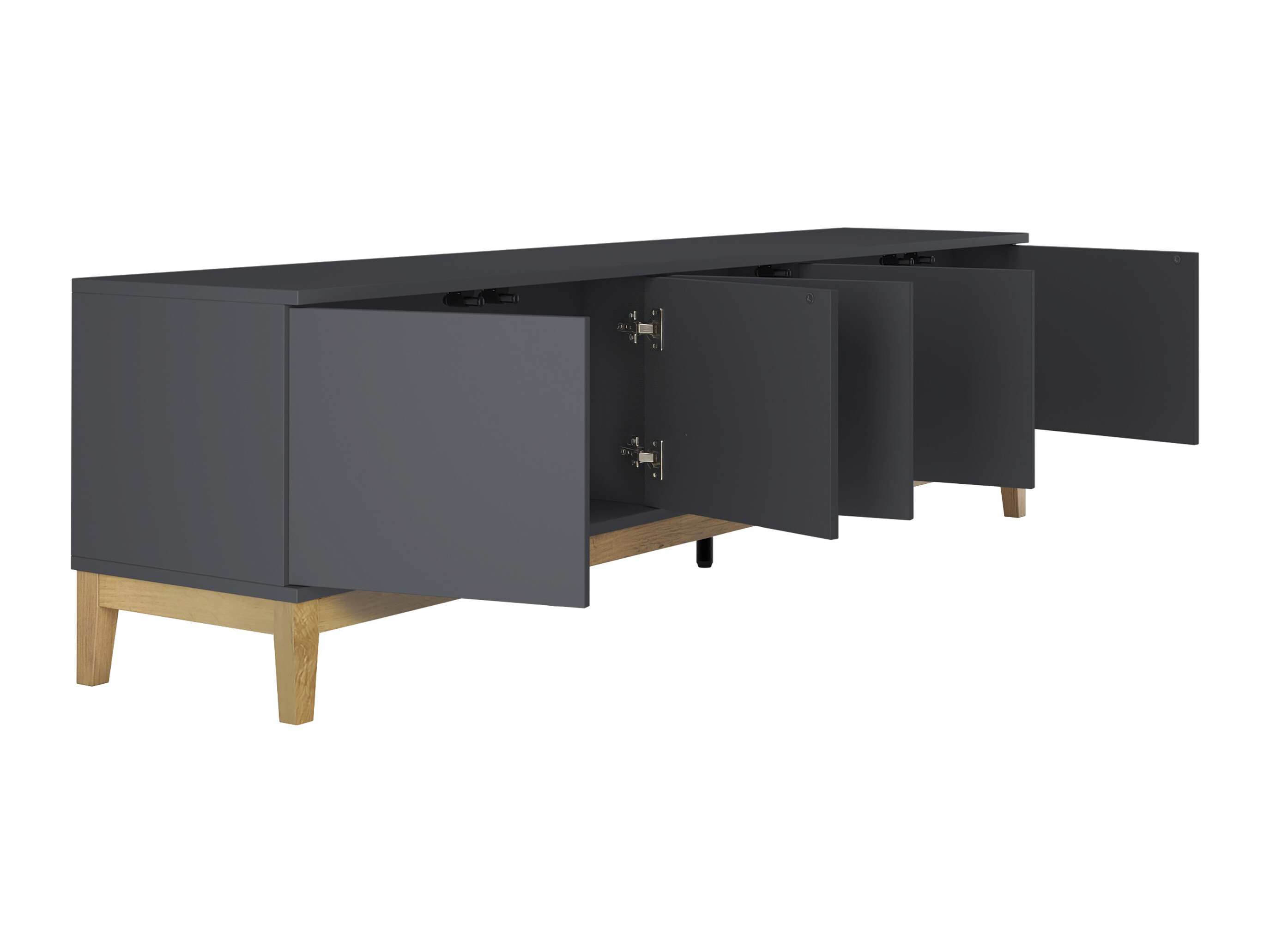 ТВ шкаф Felmelo 100 (Сив + Дъб уотан)