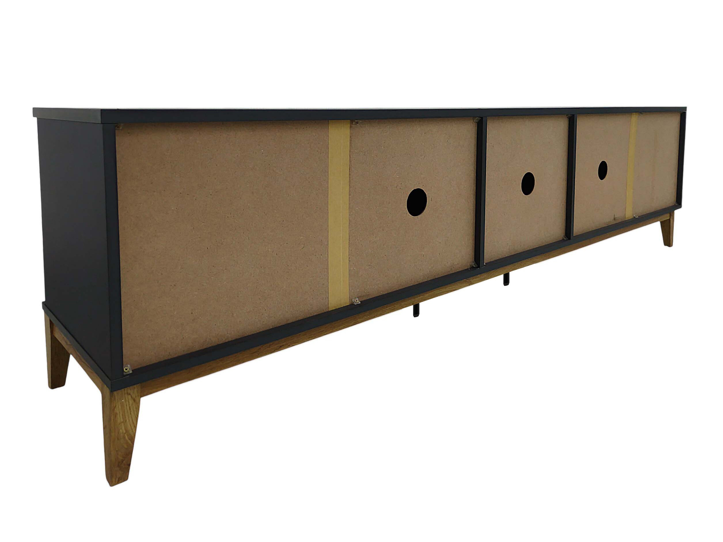 ТВ шкаф Felmelo 100 (Сив + Дъб уотан)