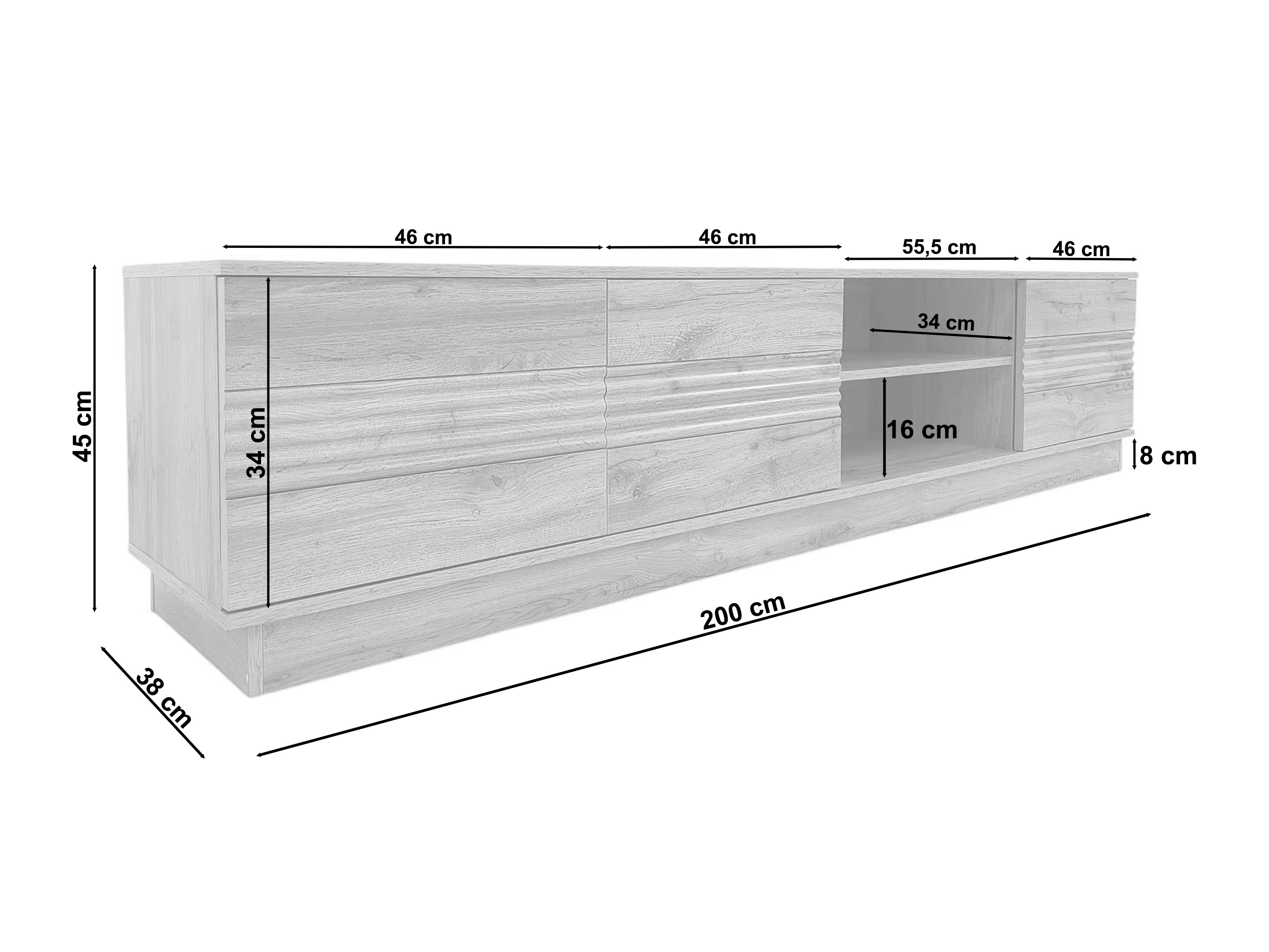 ТВ шкаф Denton 1526 (Бял)