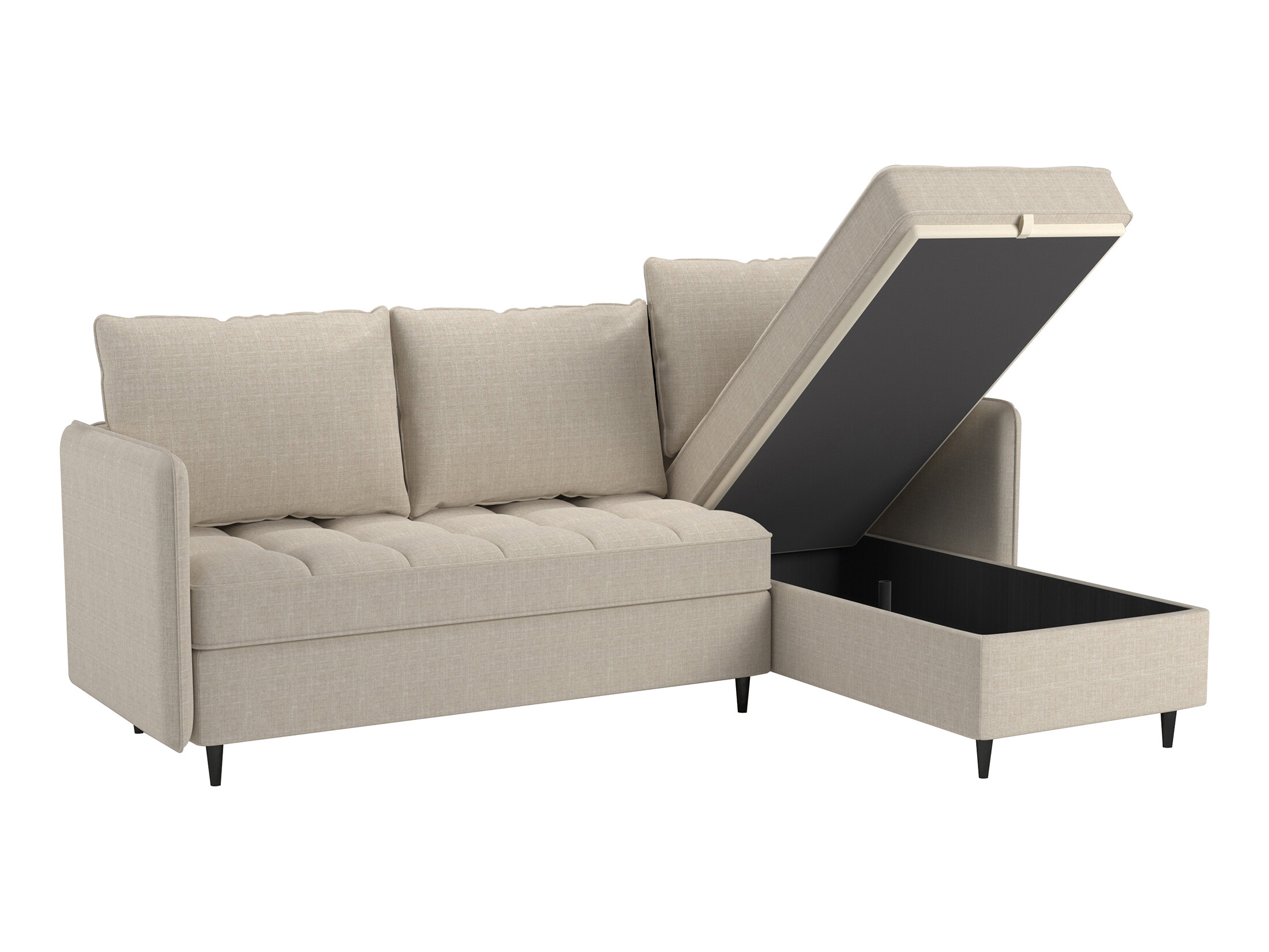 Ъглов диван Denton 1529 (Светло бежово)