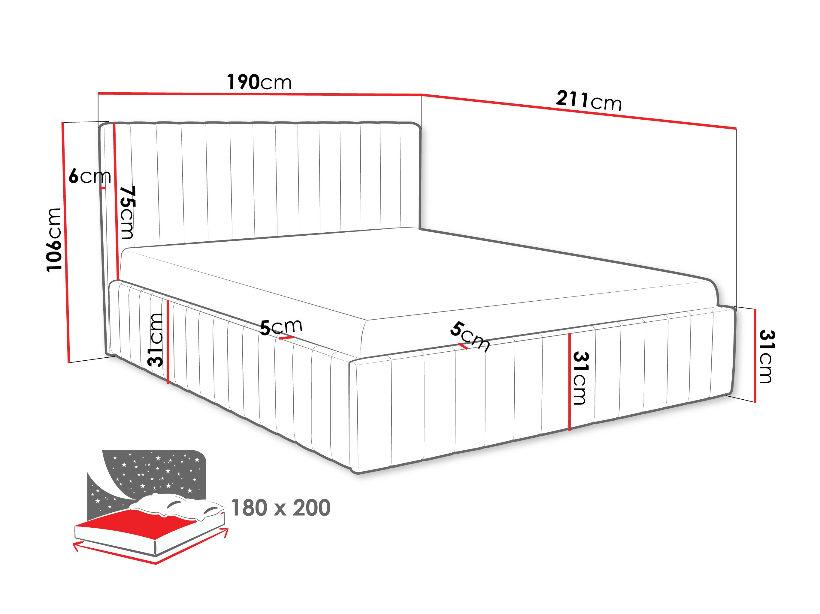 Легло SB4884 c малък дефект