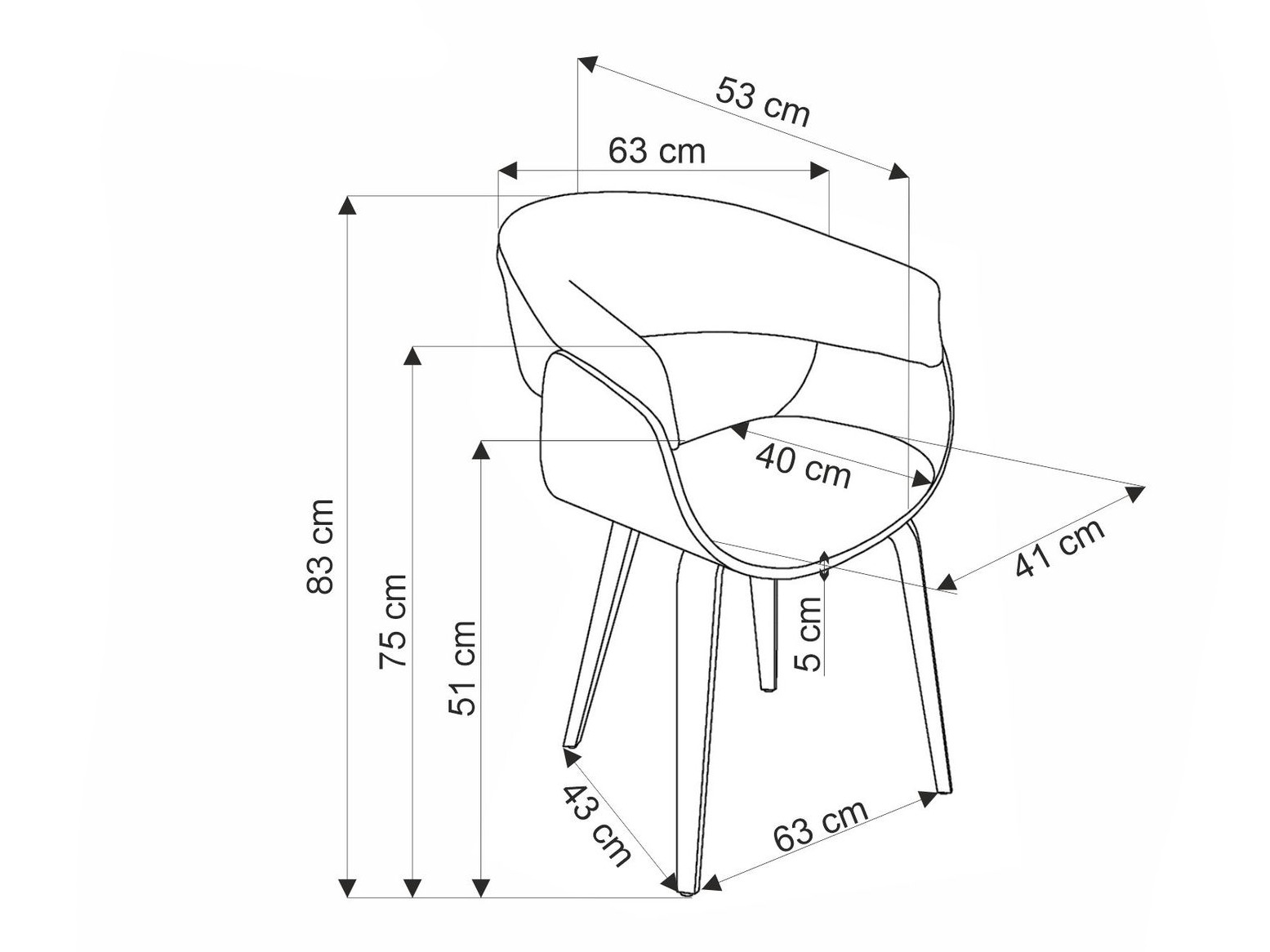 Стол Houston 1597 (Сив + Орех)