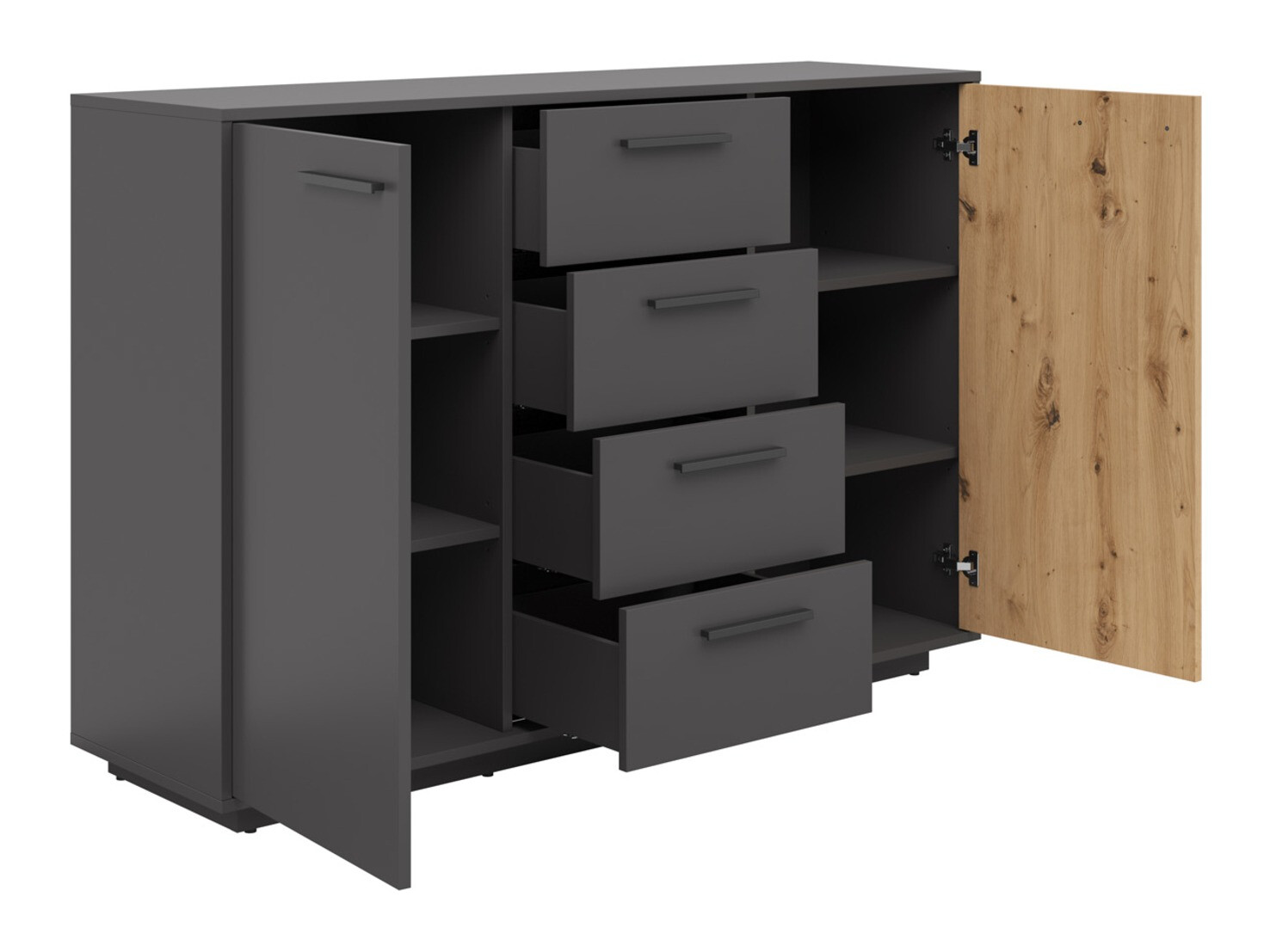 Скрин Melvelo 101 (Антрацит + Artisan дъб)