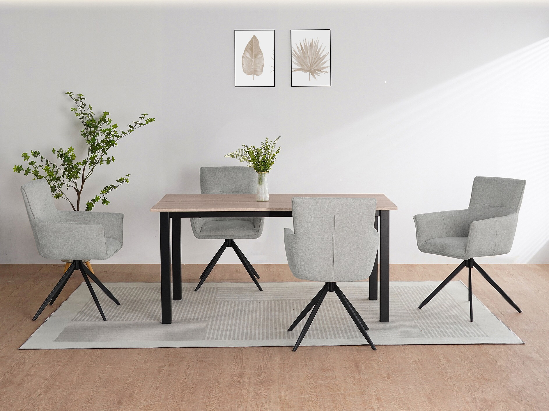 Маса Denton 1549 (Черен + Дъб)