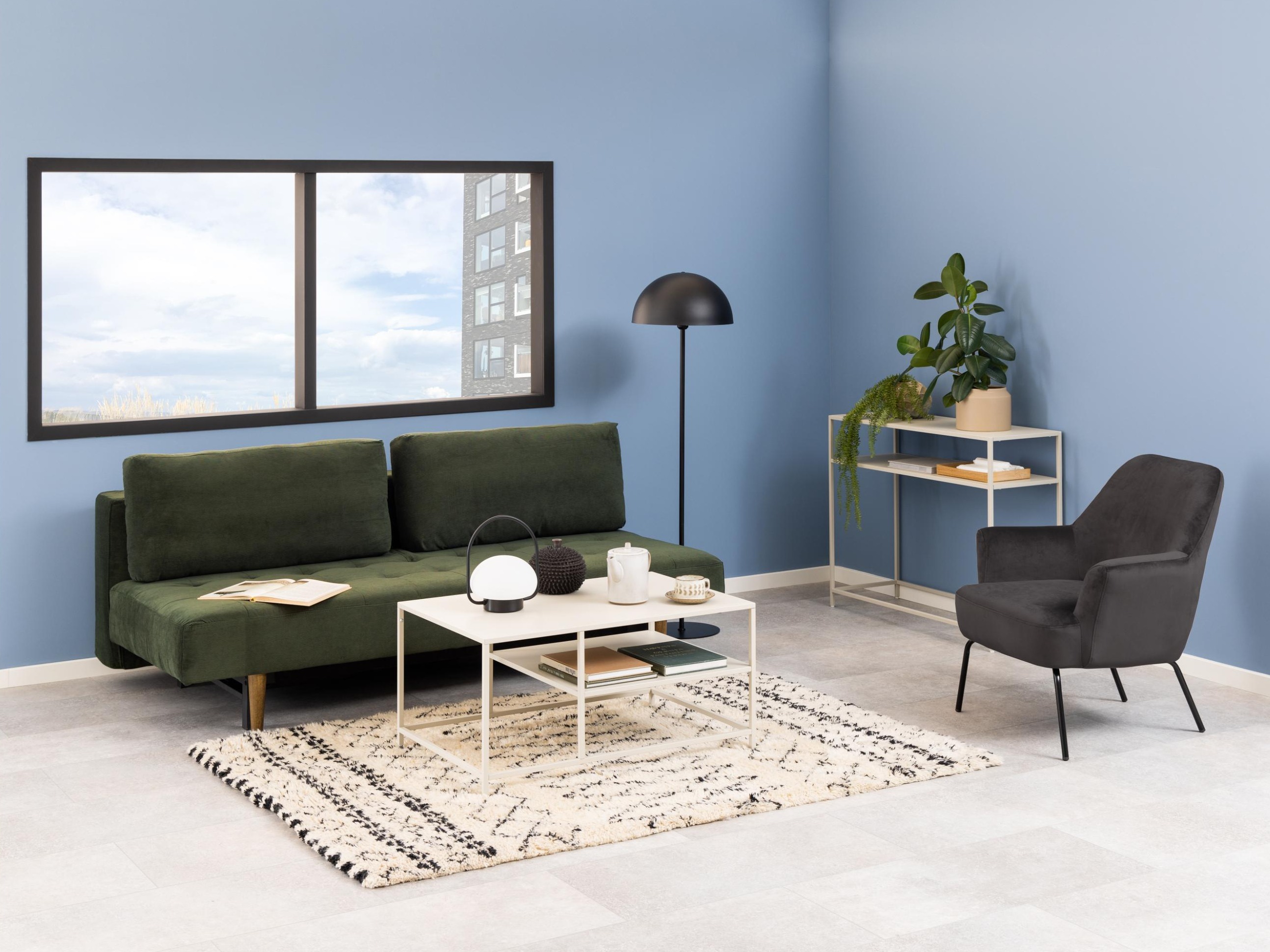 Разтегателен диван Norsica 491 (Тъмно зелено)