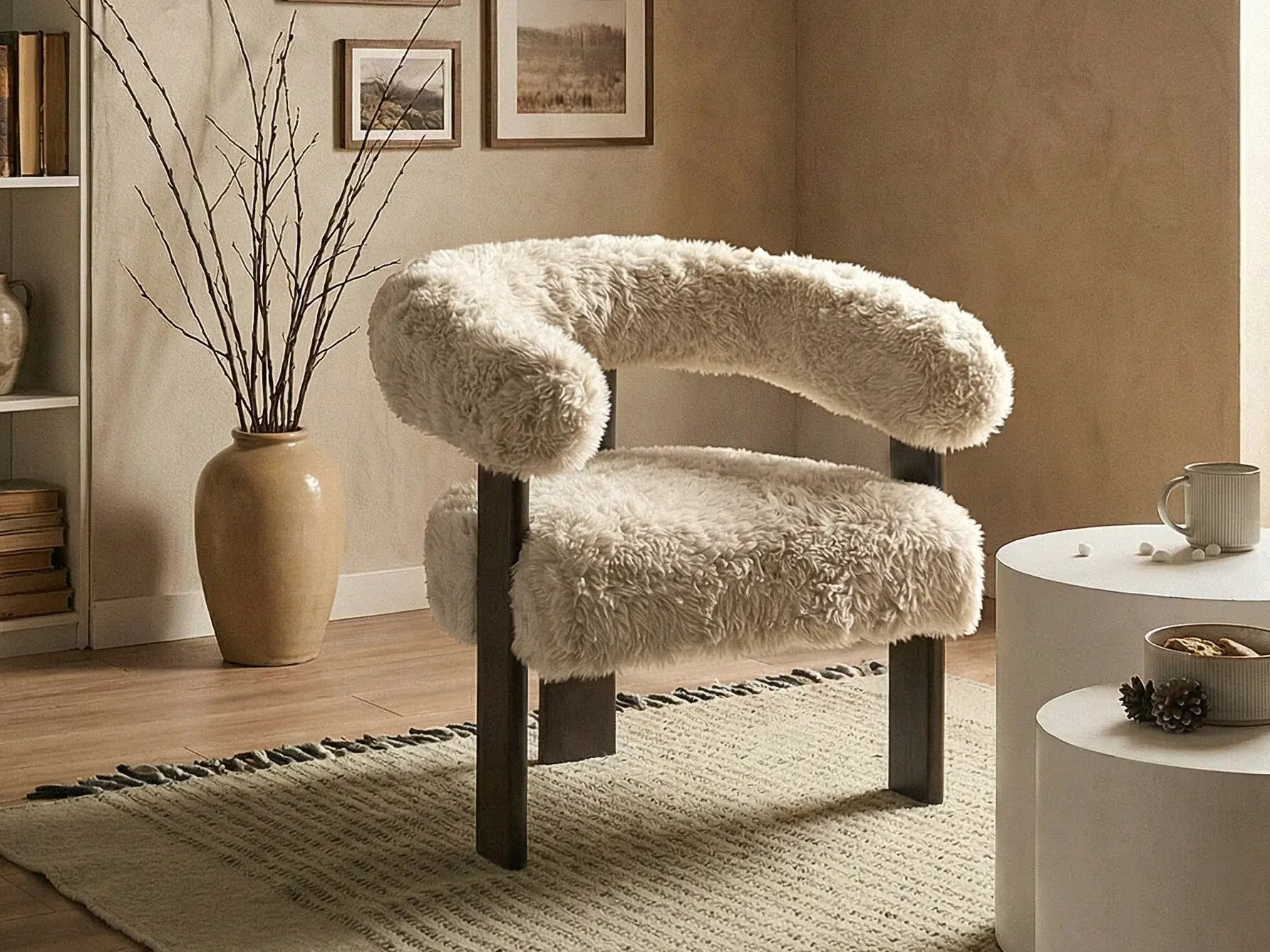 Фотьойл Berwyn 3264 (Бял + Тъмнокафяв)