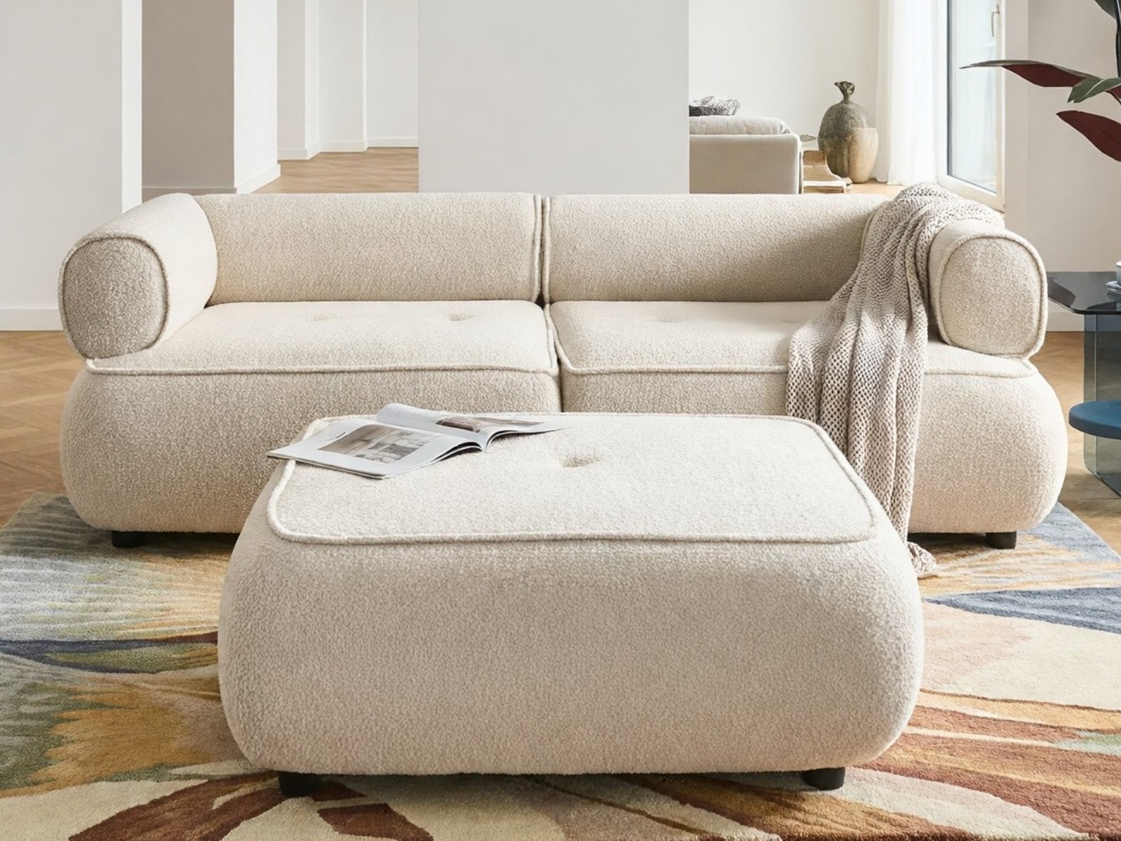 Комплект мека мебел Berwyn 3266 (Бял)