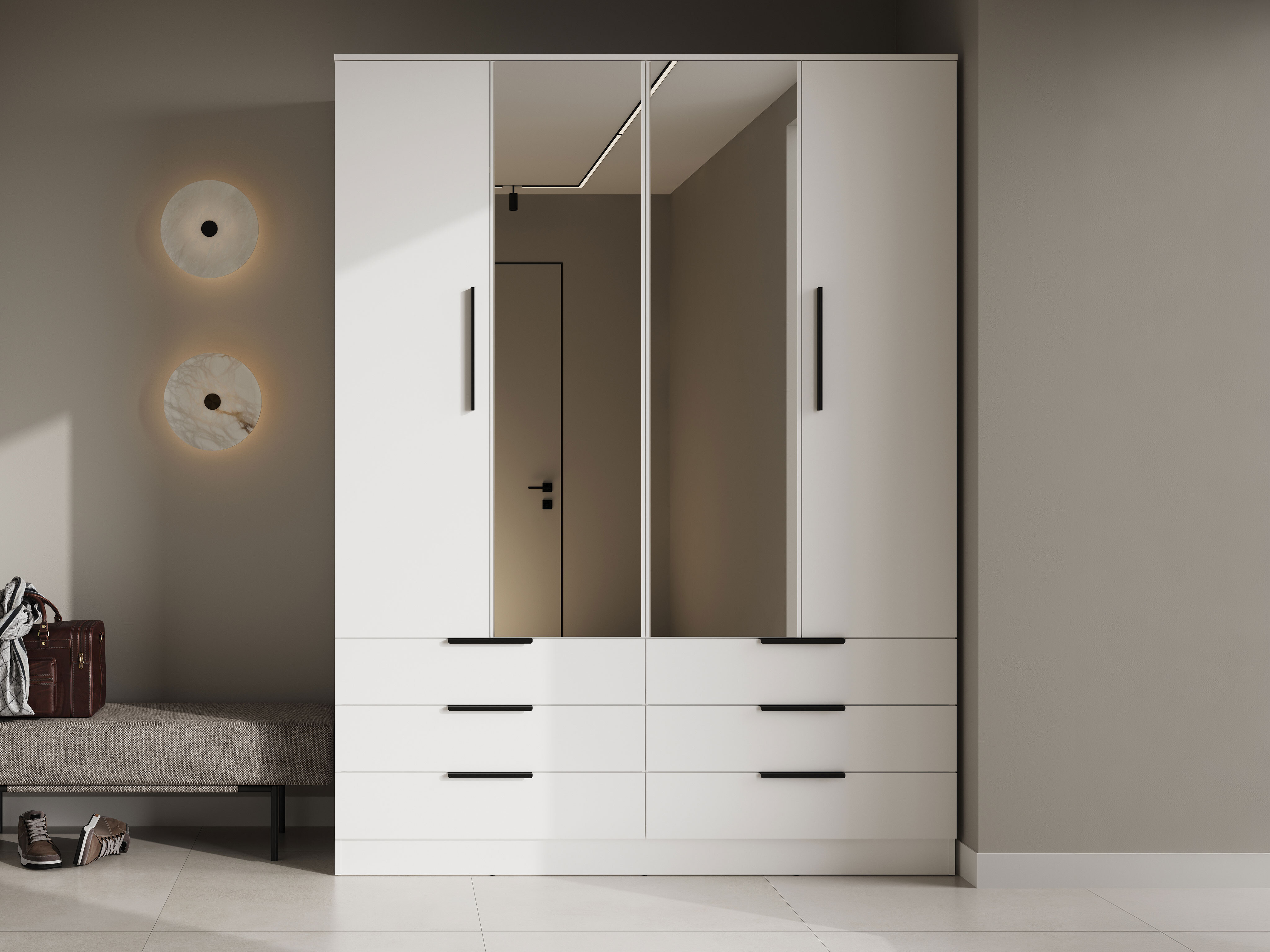 Гардероб Fresno 182 (Бял)