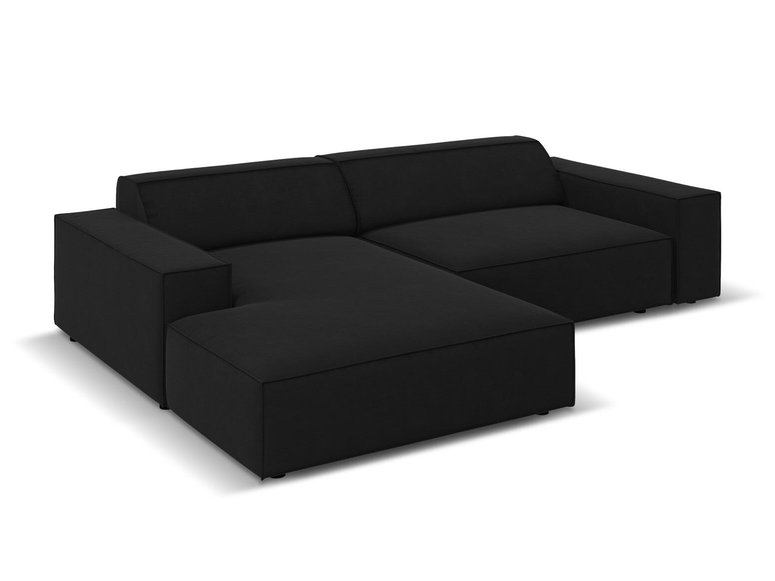 Ъглов диван Lomcalu 116 (PLUSH EBONY)