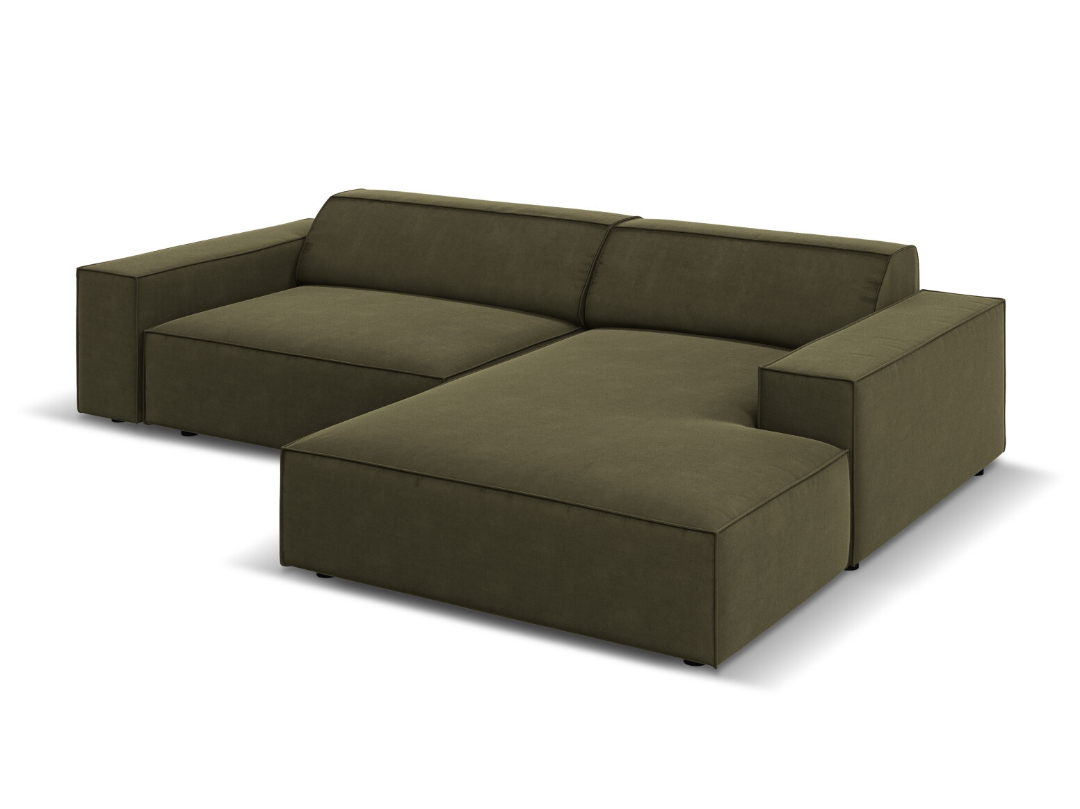 Ъглов диван Lomcalu 116 (PLUSH KHAKI)