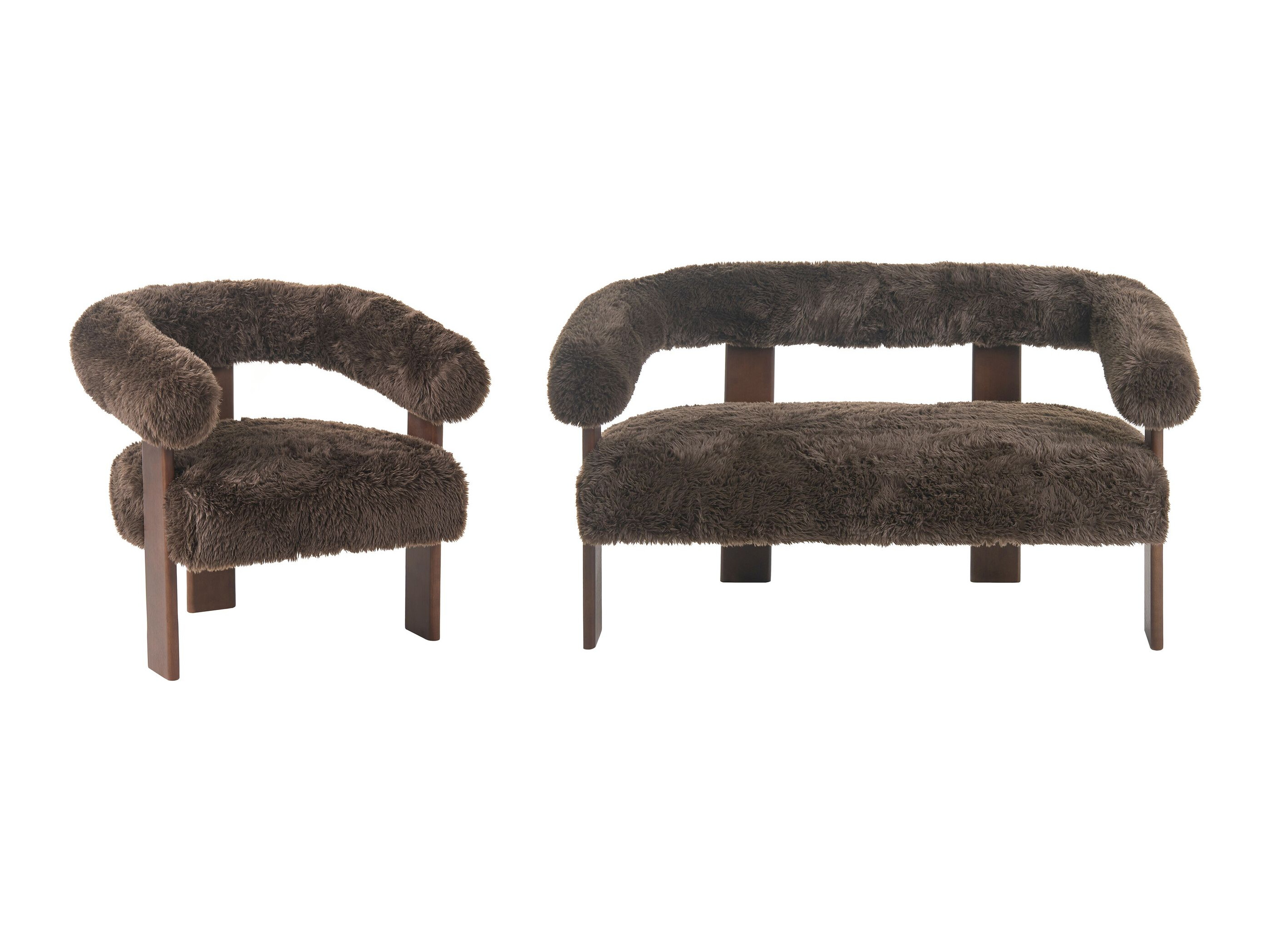 Комплект мека мебел Berwyn 3269 (Тъмнокафяв)