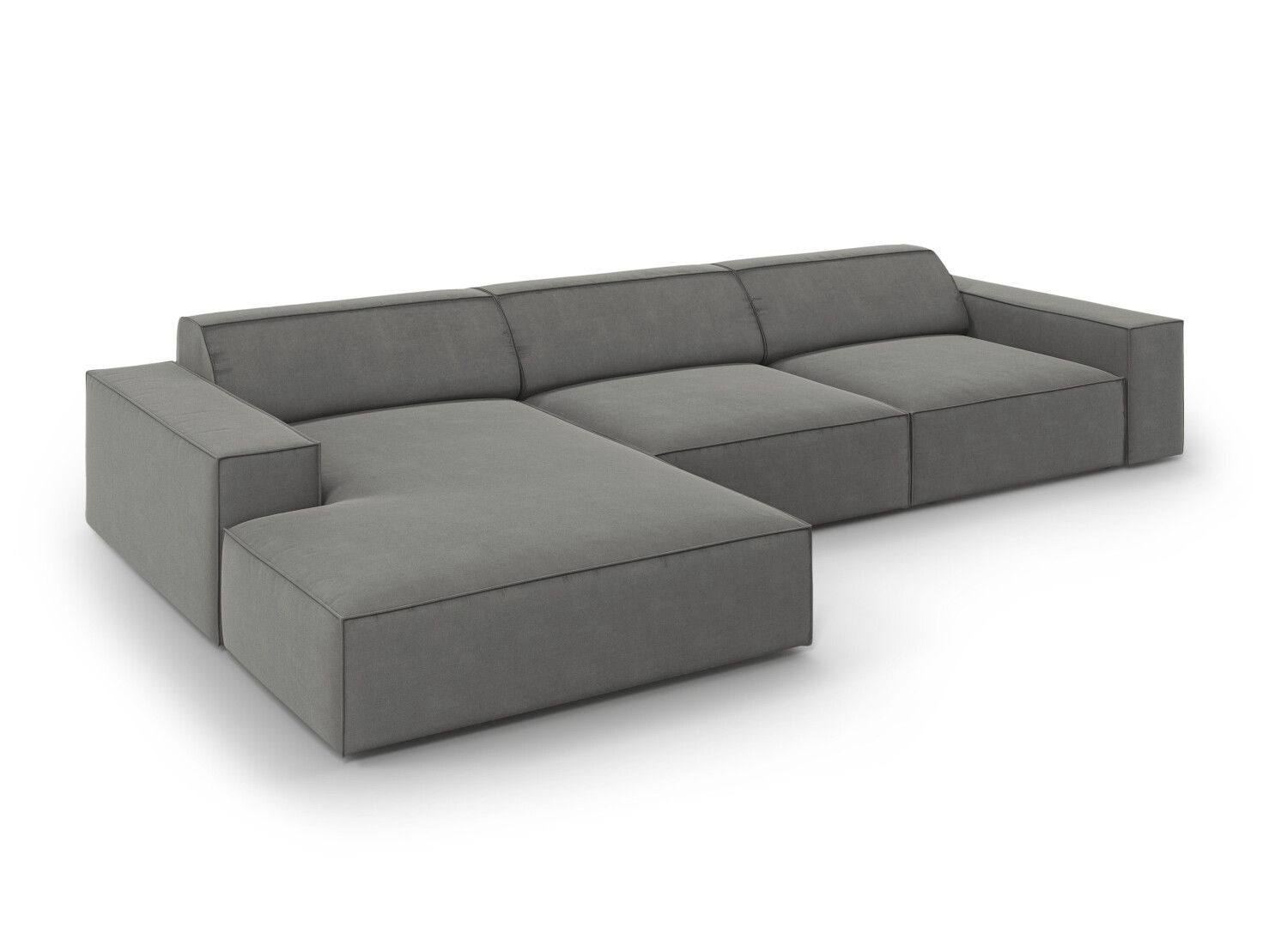Ъглов диван Lomcalu 117 (PLUSH GREY)