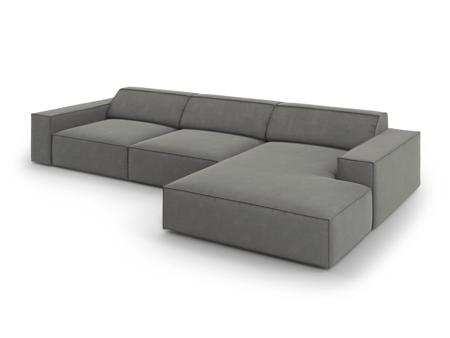 Ъглов диван Lomcalu 117 (PLUSH GREY)