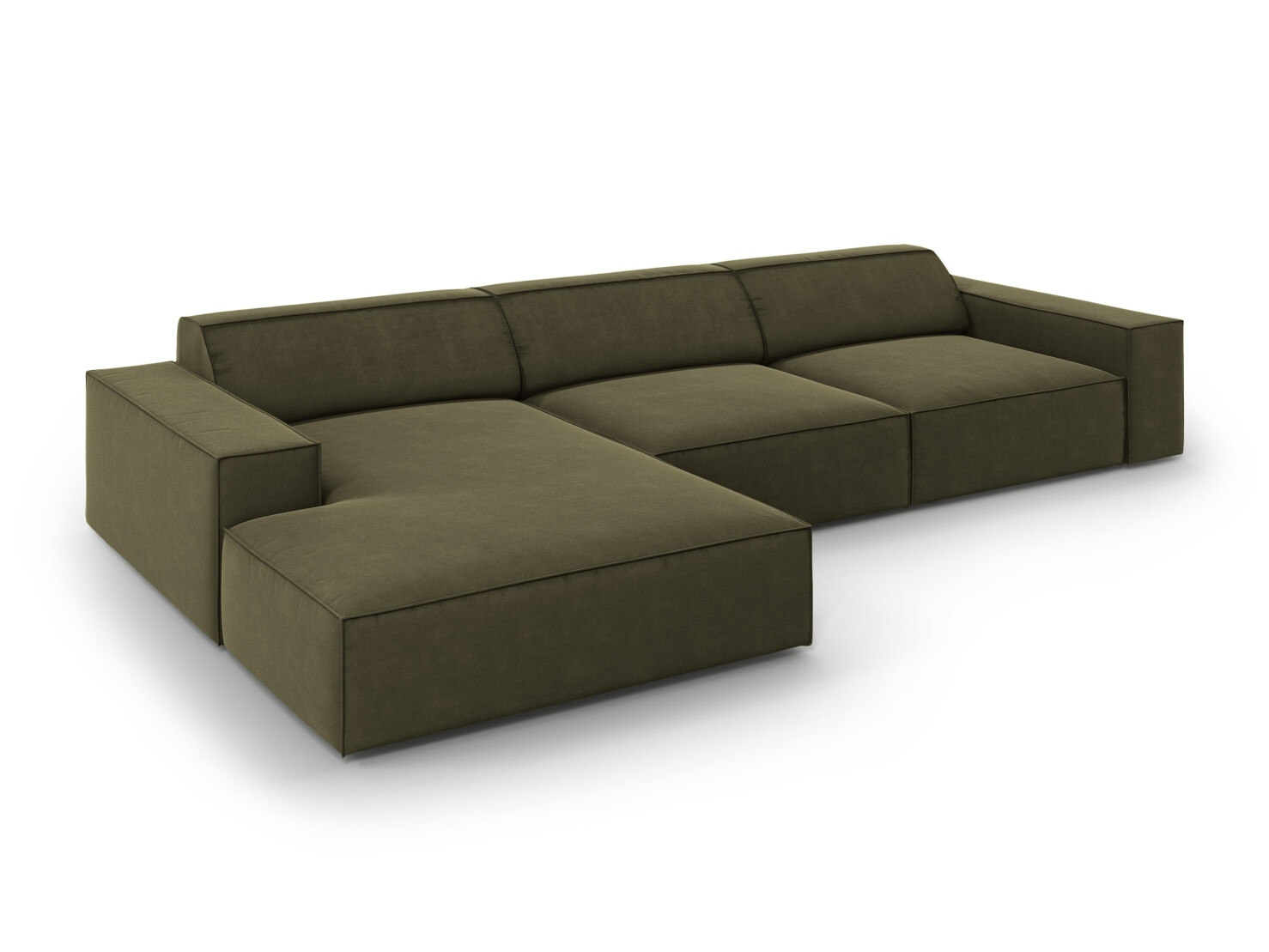 Ъглов диван Lomcalu 117 (PLUSH KHAKI)