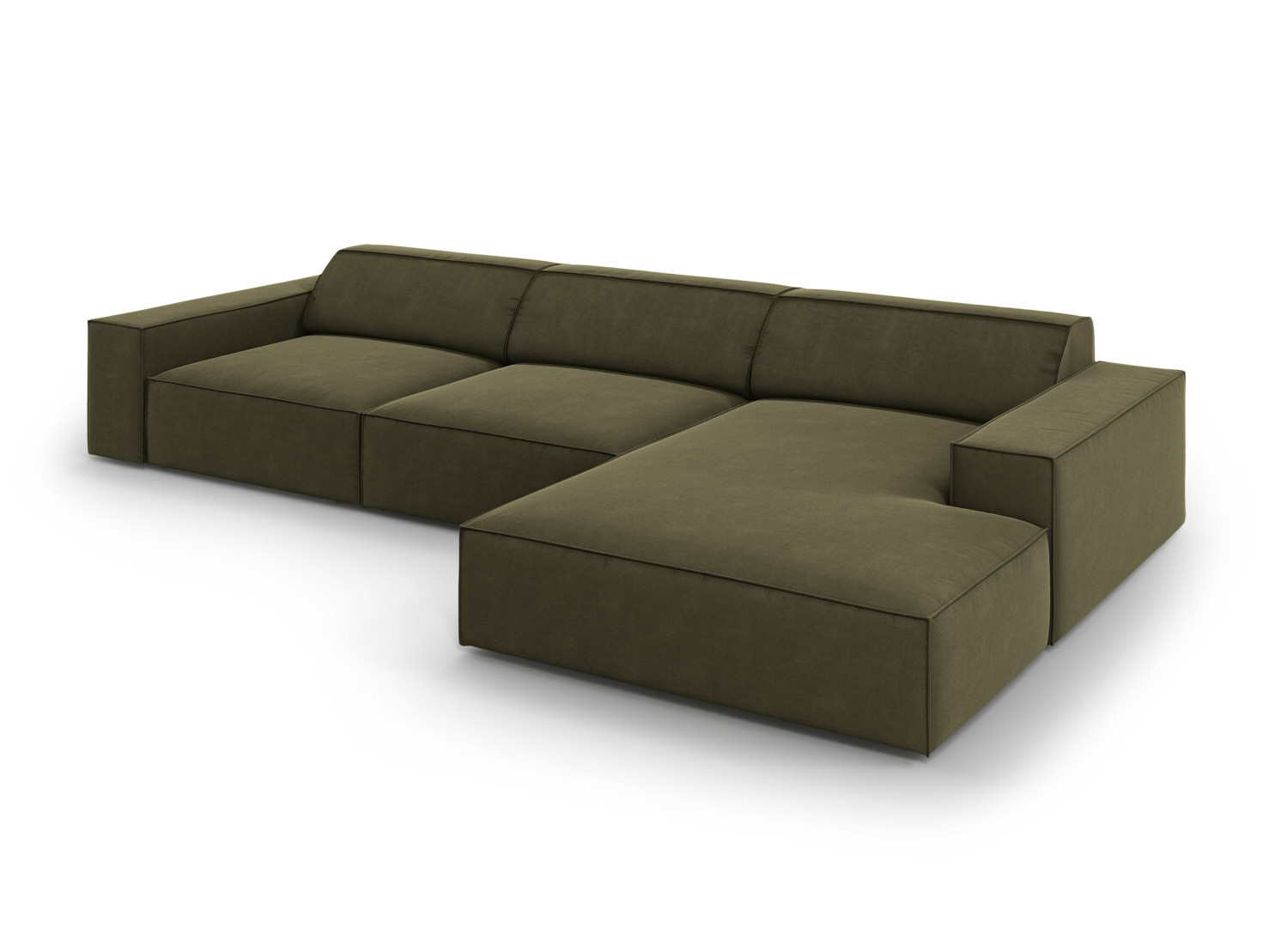 Ъглов диван Lomcalu 117 (PLUSH KHAKI)