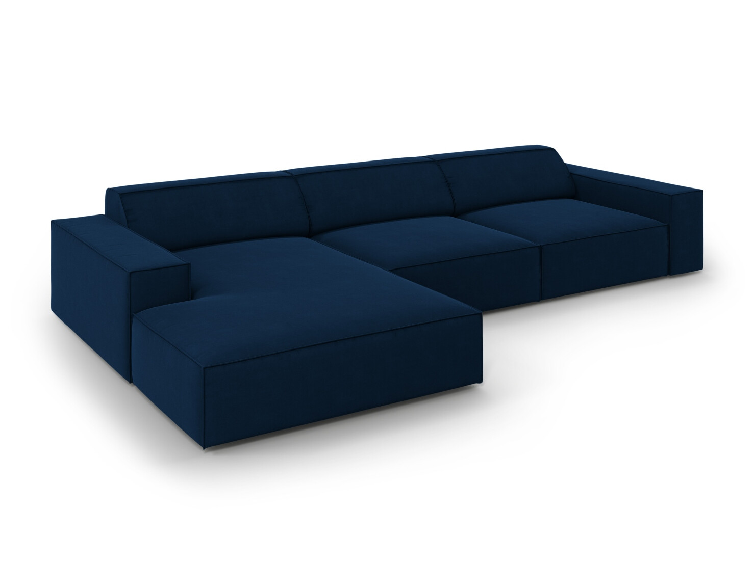 Ъглов диван Lomcalu 117 (PLUSH NAVY)