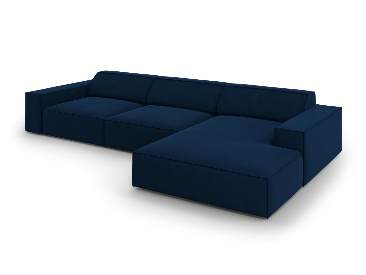Ъглов диван Lomcalu 117 (PLUSH NAVY)